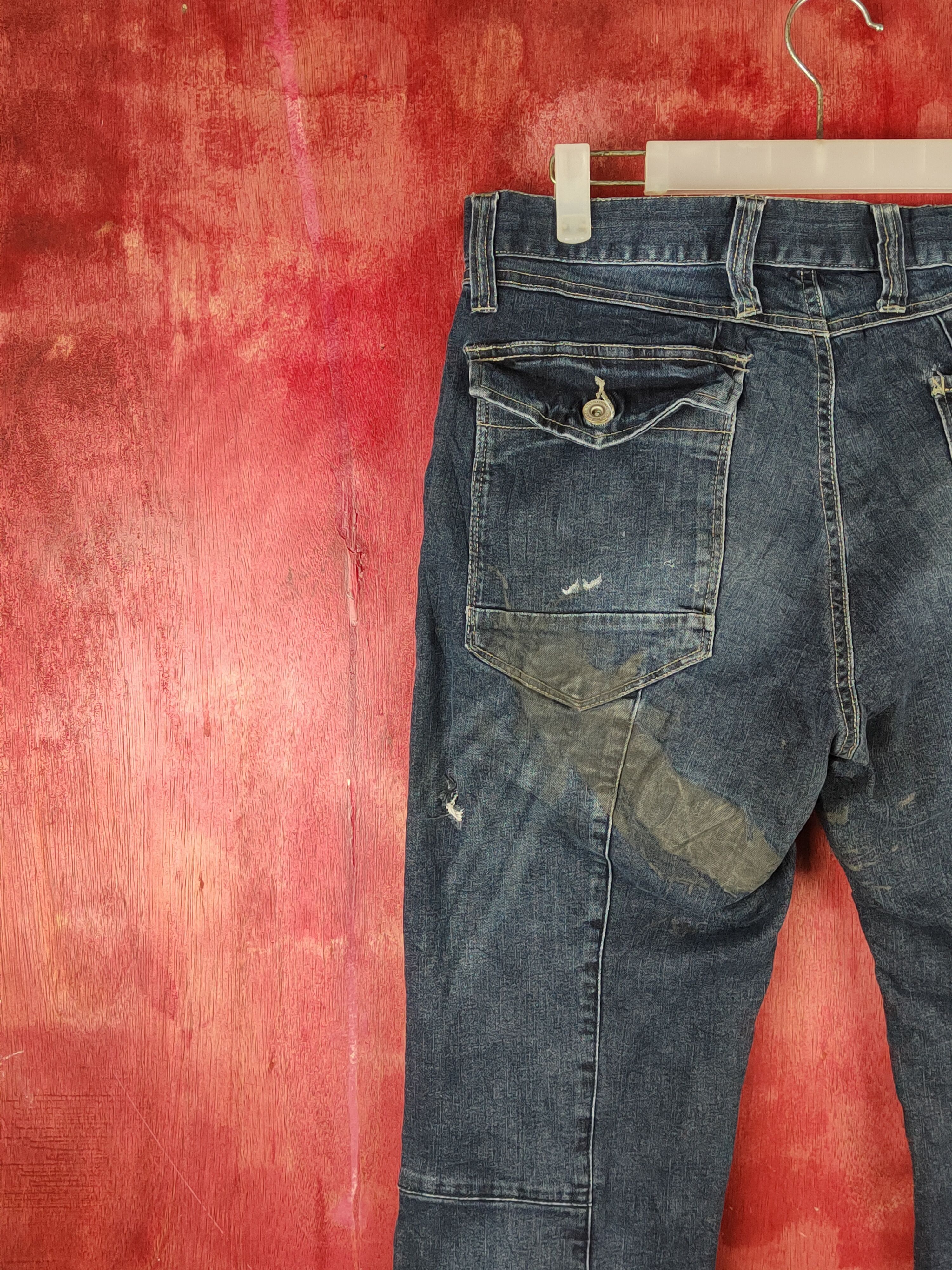 Japanese Brand Japanese Brand Dark Blue Multipocket Tactical Denim #S1538 Size US 33 - 11 Thumbnail