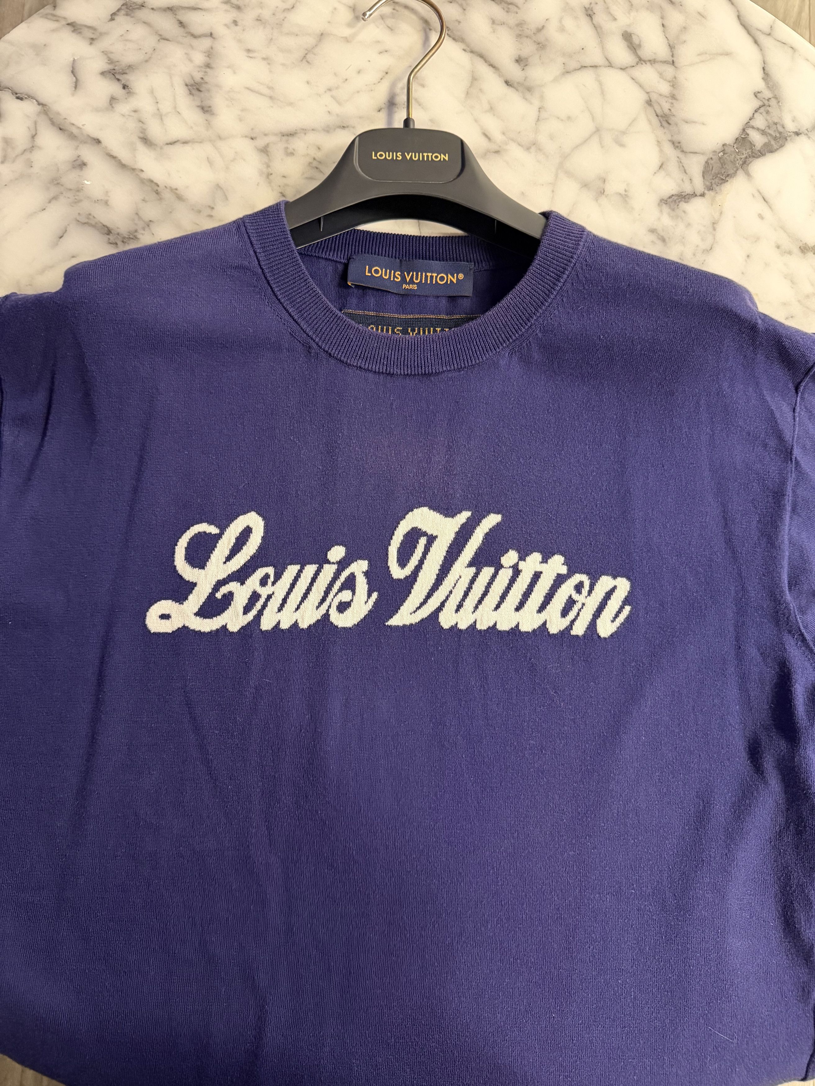 Louis Vuitton Louis Vuitton Logo Knit T-Shirt Size US S / EU 44-46 / 1 - 1 Thumbnail