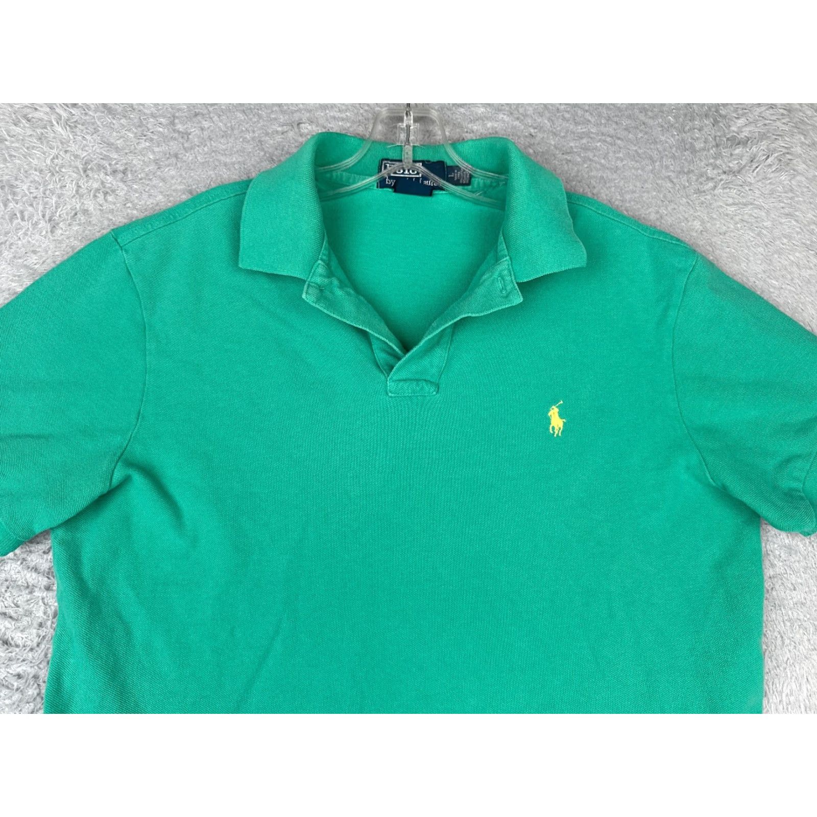 Ralph Lauren VINTAGE Polo Ralph Lauren Shirt Men Large Green 100% Cotton Custom Fit Pony READ Size US L / EU 52-54 / 3 - 4 Thumbnail