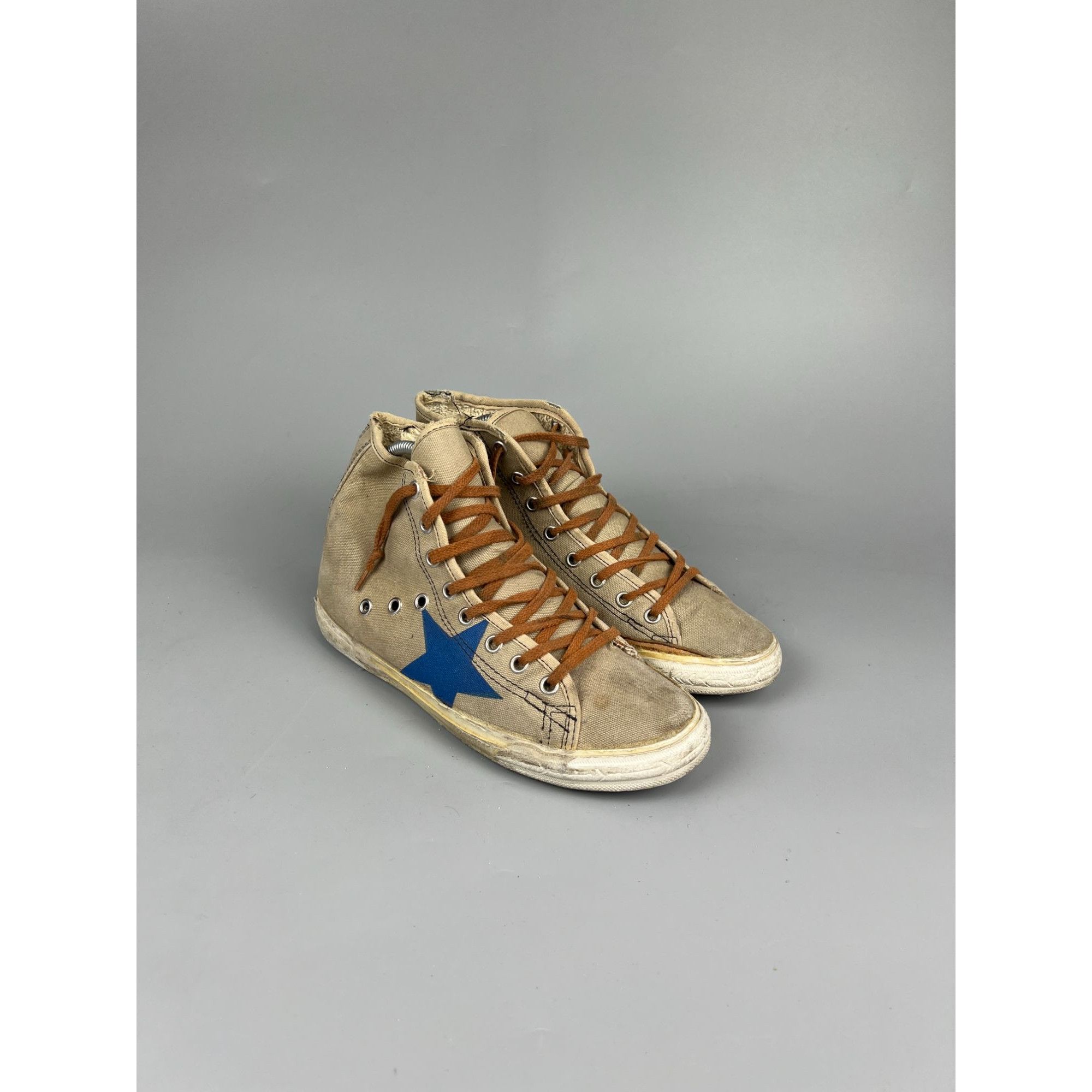 Golden Goose Vintage Golden Goose Francy Hi Top Cloth Sneakers (Y0870) Size US 7 / IT 37 - 3 Thumbnail