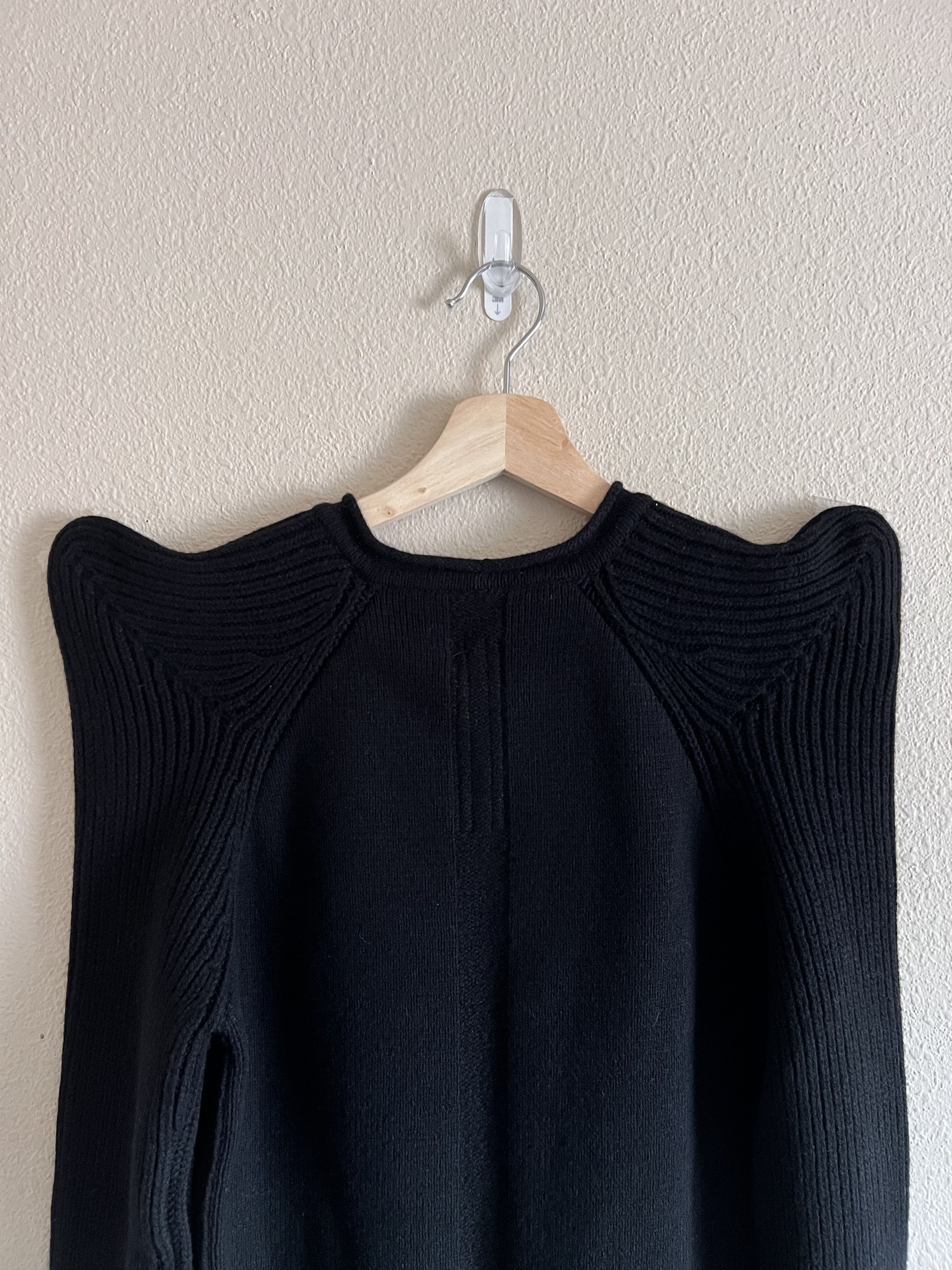 Rick Owens Rick Owens Tec Pullover Sweater in Black Size US S / EU 44-46 / 1 - 6 Thumbnail