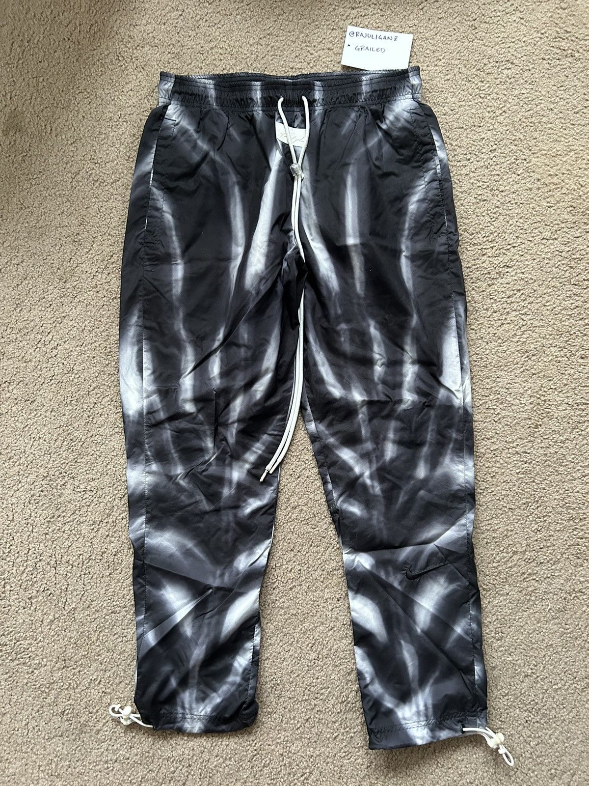 image of Fear Of God x Nike Fog X Nike All Over Print Pants in Black, Men's (Size 32)