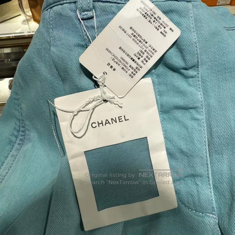 Chanel Chanel 21 Spring and Summer Collection Blue Wide-leg Jeans Size 24" / US 00 / IT 34 - 4 Thumbnail