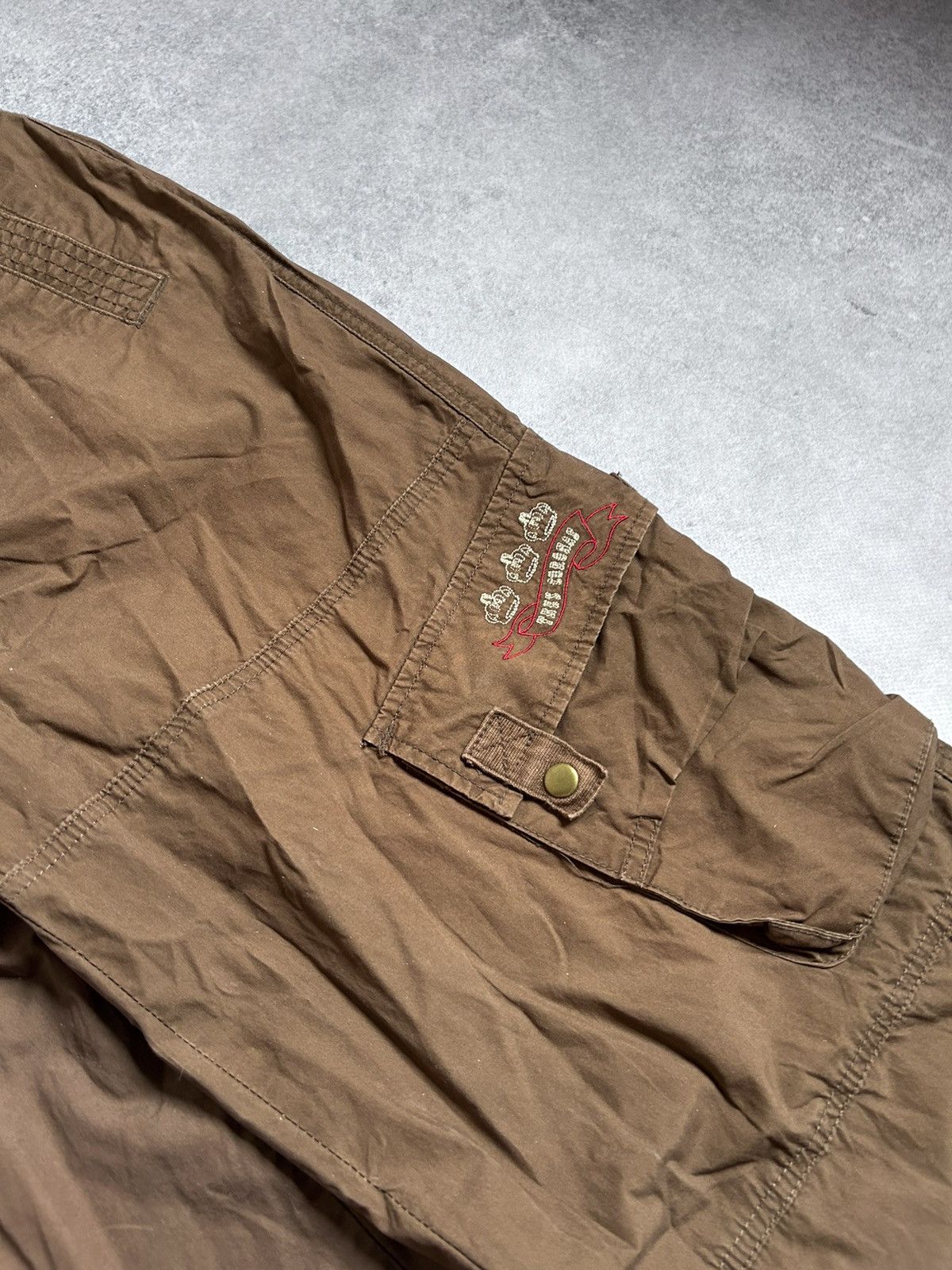 Japanese Brand × Vintage Vintage Three Crowns Japanese brand parachute pants y2k Size US 34 / EU 50 - 5 Thumbnail