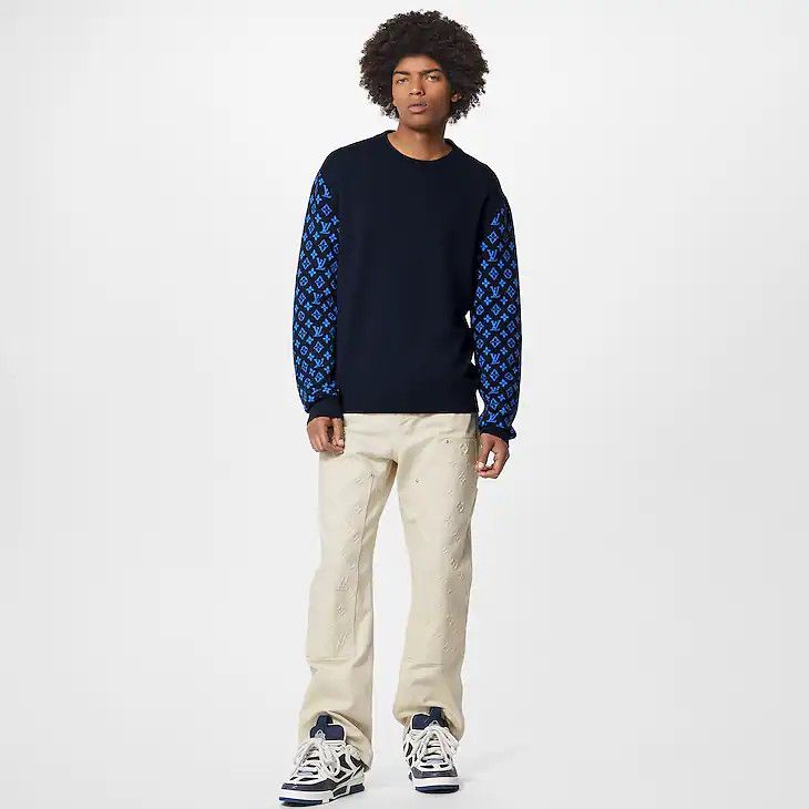 Louis Vuitton Monogram Mix Cashmere Crewneck Size US XXL / EU 58 / 5 - 4 Thumbnail