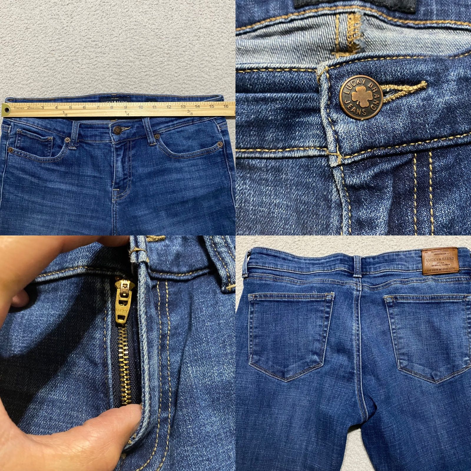Lucky Brand Lucky Brand Stella Skinny Jeans Womens 8 Blue Denim Medium Wash Low Rise Stella Skinny Jeans Women's 8 Blue Denim Medium Wash Low Rise Size 30" / US 8 / IT 44 - 8 Thumbnail