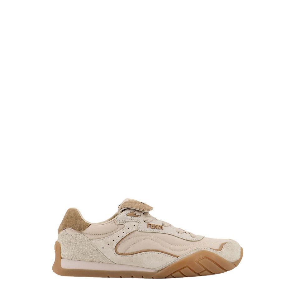 FENDI Wave Pulse $950 White/Beige Sneakers New (Women's size