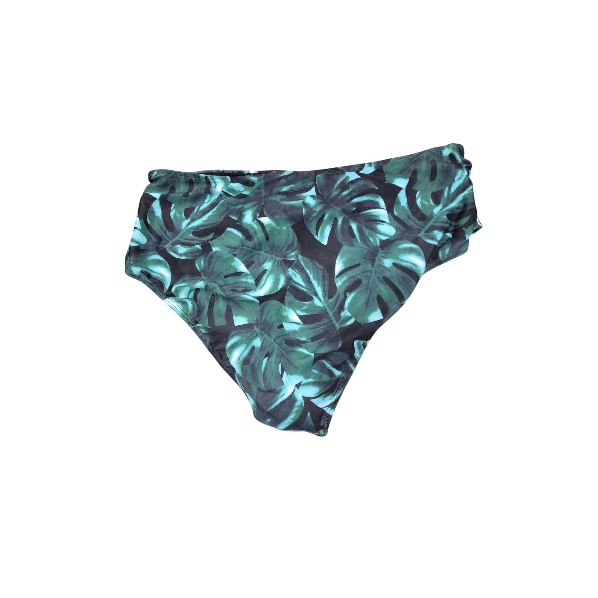 Other Tropical Leaf High-Waisted Bikini Bottoms XXL Polyamide & El Size ONE SIZE - 3 Thumbnail