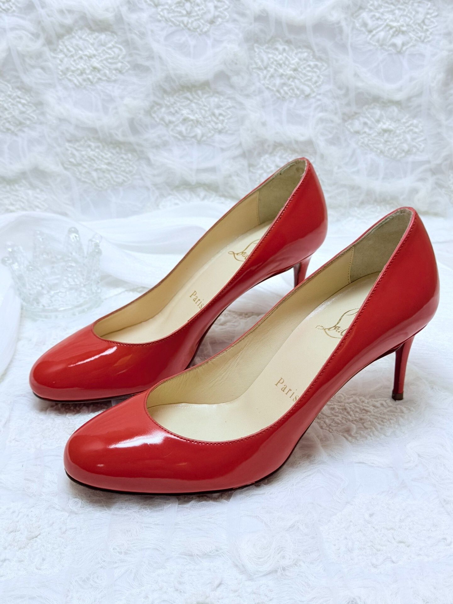 Christian Louboutin Christian Louboutin Patent Red Lowtop Sneakers it_34-5 Women Size US 4.5 / IT 34.5 - 1 Thumbnail