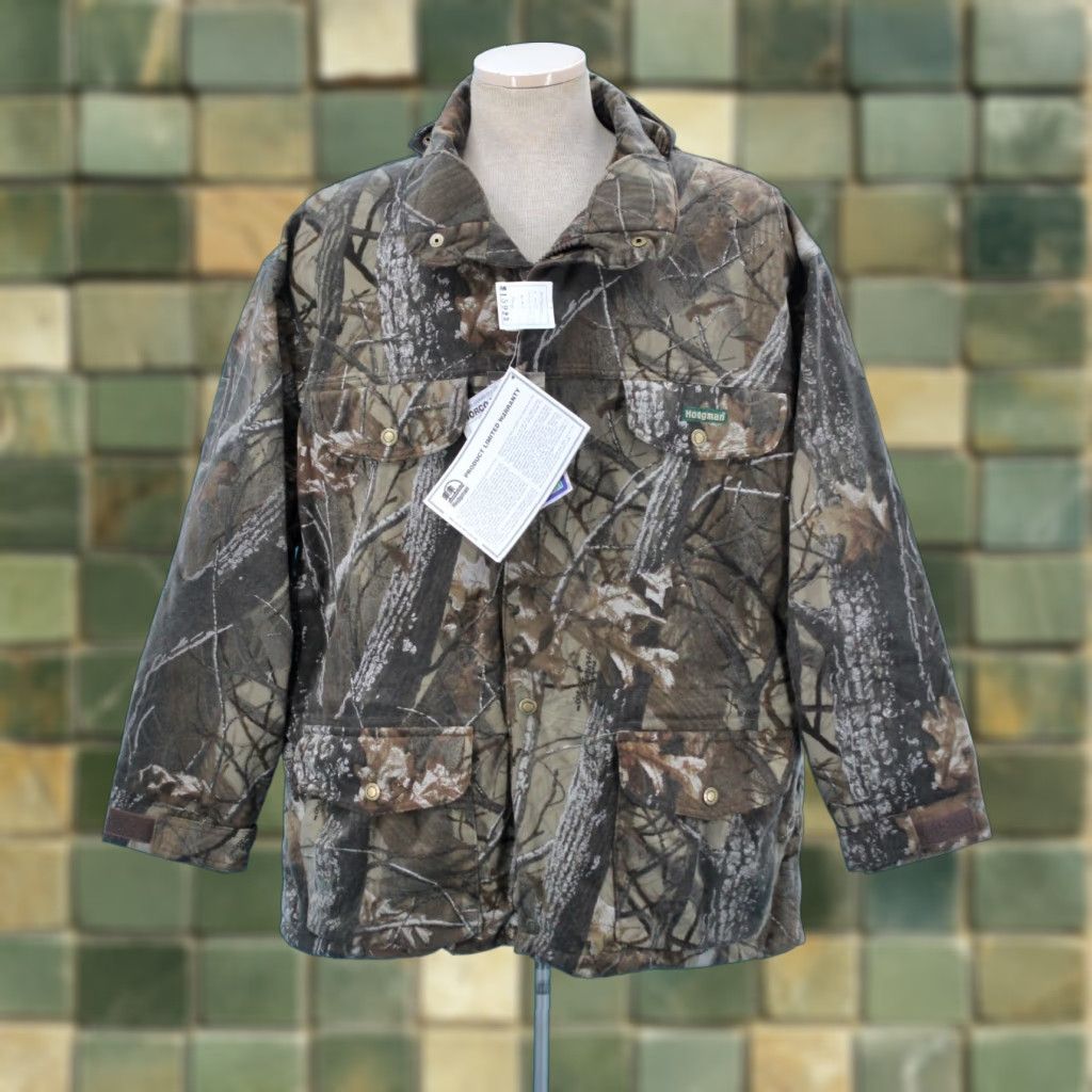 Vintage Hodgman Hunting Jacket Men’s VTG NOS 90s Fleece Camo Waterproof Sz L 1990s Brown"} Size US L / EU 52-54 / 3 - 1 Thumbnail