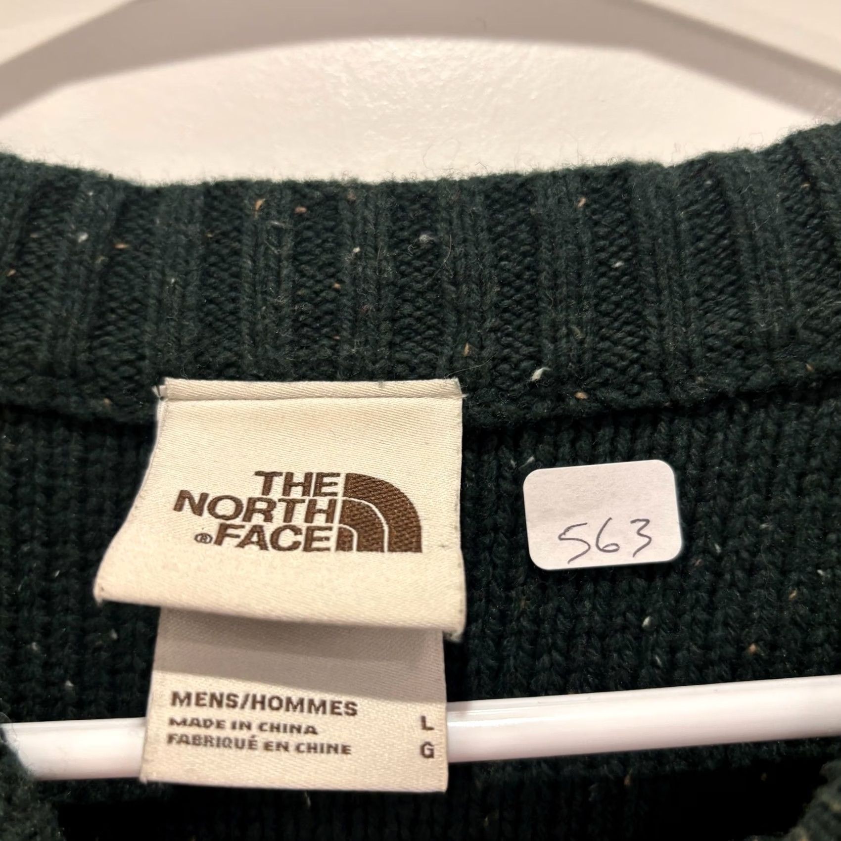 The North Face The North Face Mens Sweater Crewneck Speckled Knit Forest Green Large Size US L / EU 52-54 / 3 - 2 Thumbnail