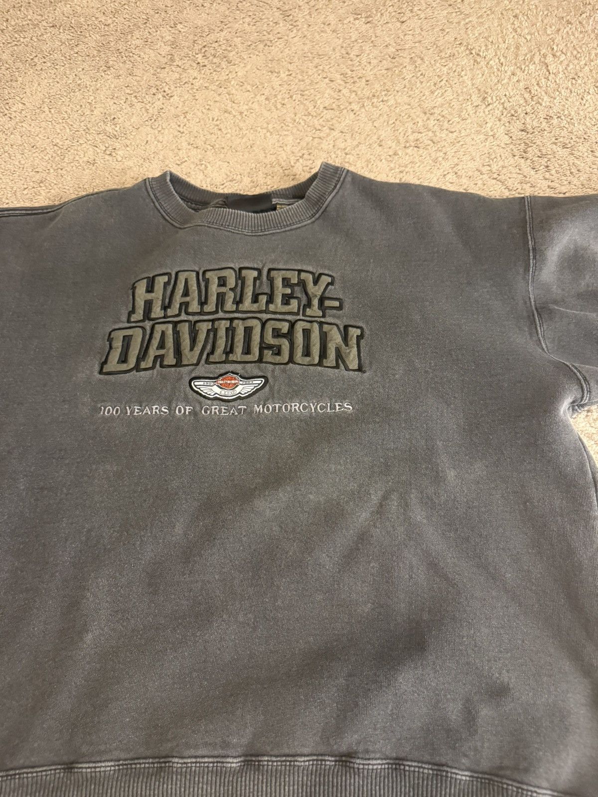 Harley Davidson Vintage 2003 Harley Davidson Cut Sweatshirt Size US XL / EU 56 / 4 - 4 Thumbnail