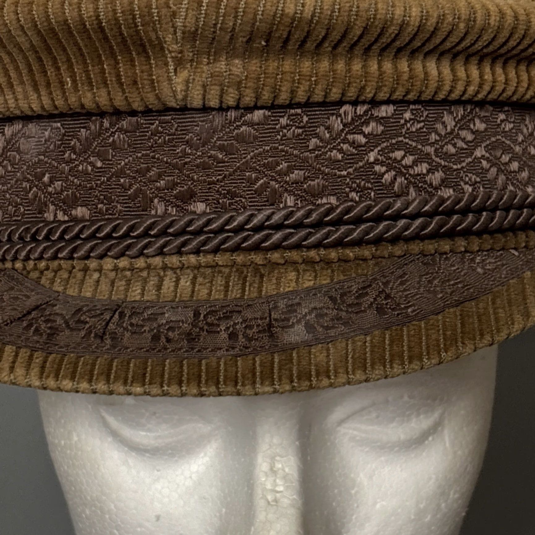 Prince Prince Henry Prinz Heinrich Hat Corduroy Nautical Captain Echte Mütze Brown Gray Corduroy Mariner's Cap Men L Size Size ONE SIZE - 4 Thumbnail