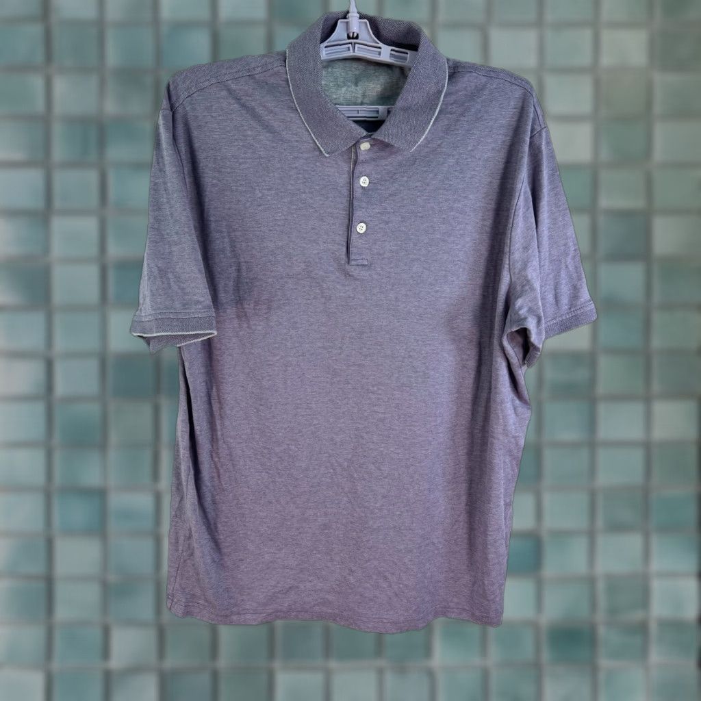 Hart Schaffner Marx Hart Schaffner Marx Polo Shirt Men L Heather Purple Short Sleeve Casual Golf Size US L / EU 52-54 / 3 - 1 Thumbnail