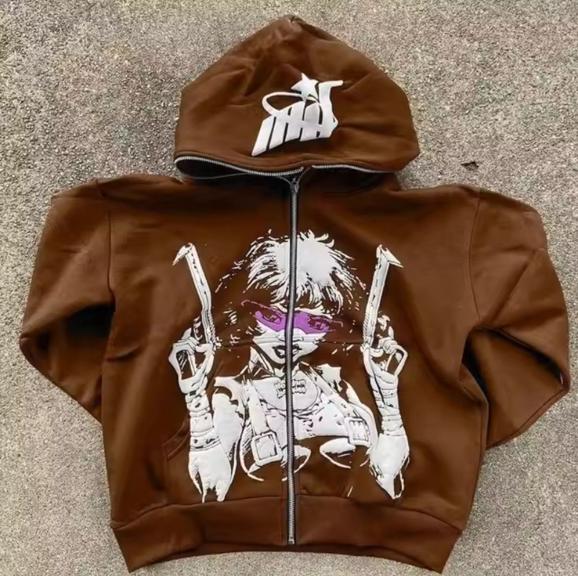 Japanese Brand Vintage Gothic Y2K Gun Killer Girl Hoodies Punk Jacket Size US M / EU 48-50 / 2 - 1 Thumbnail