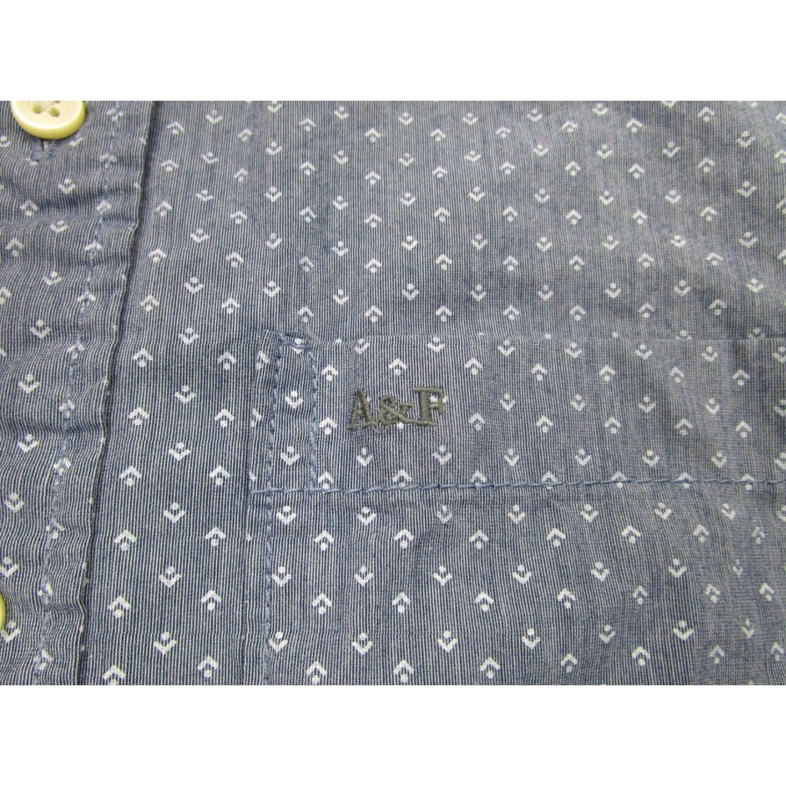 Abercrombie & Fitch Abercrombie & Fitch Shirt Mens M Y2K Preppy Blue Geometric Long Sleeve Button Up Size US M / EU 48-50 / 2 - 4 Thumbnail