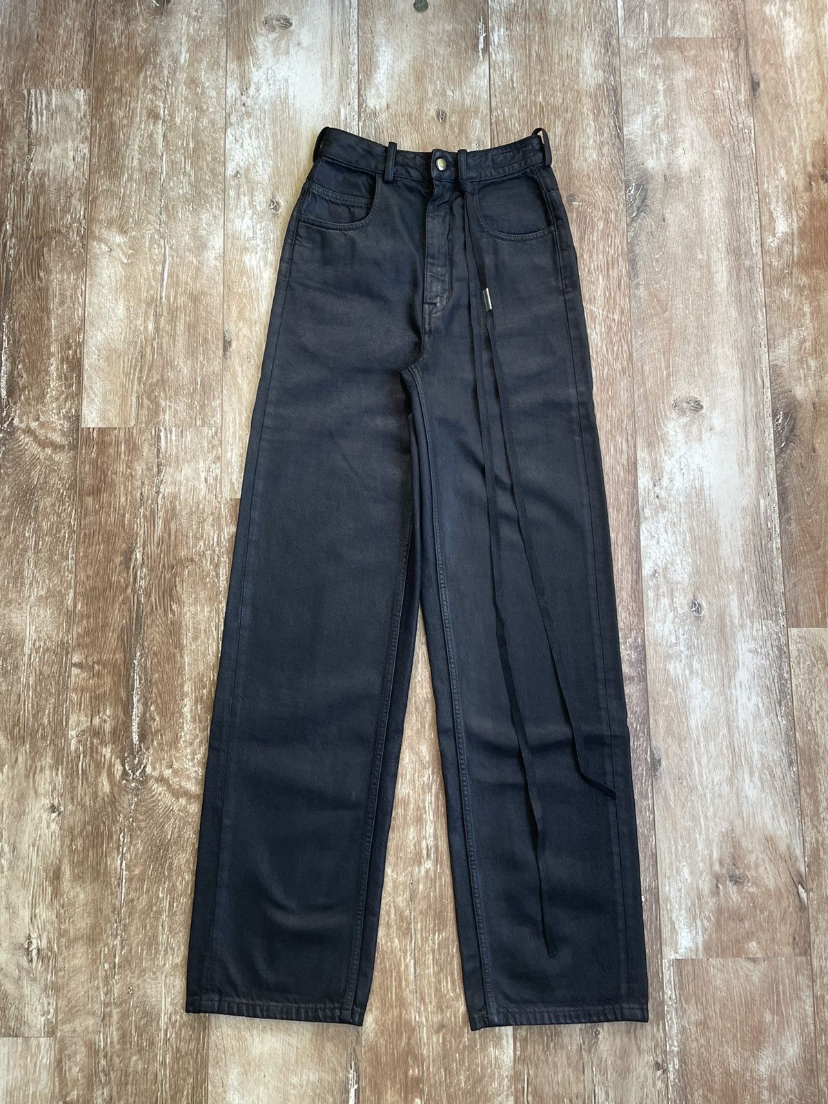 Ann Demeulemeester Waxed tassel denim | Grailed