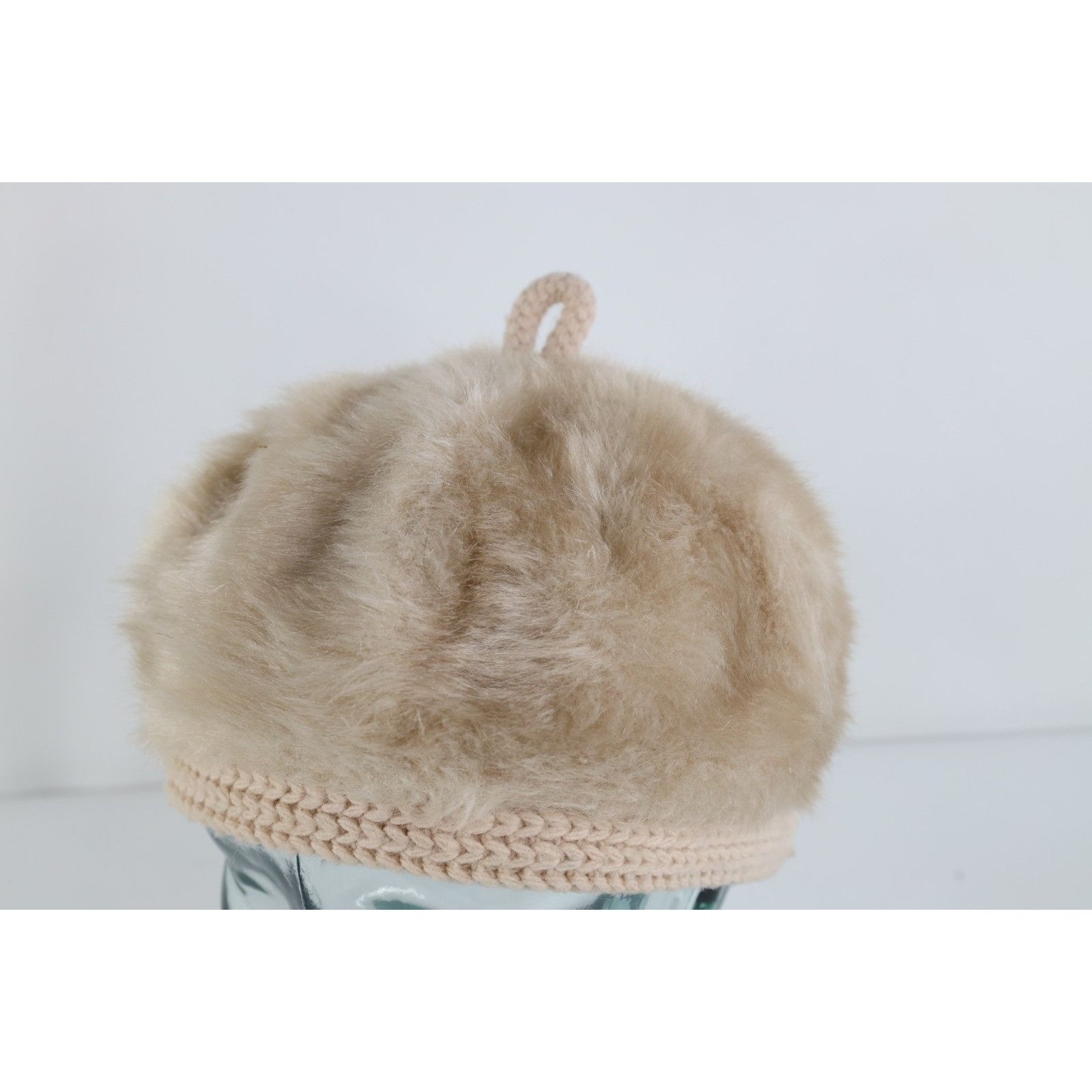 Vintage Vintage 70s 80s Streetwear Plush Faux Fur Beret Hat Cap Size ONE SIZE - 1 Thumbnail