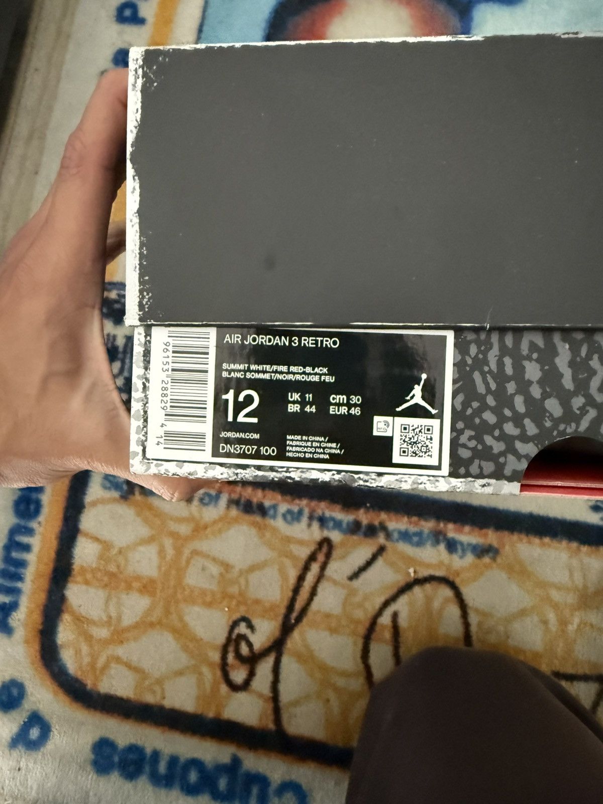 Nike Nike Air Jordan 3 White Cement Size US 12 / EU 45 - 8 Thumbnail