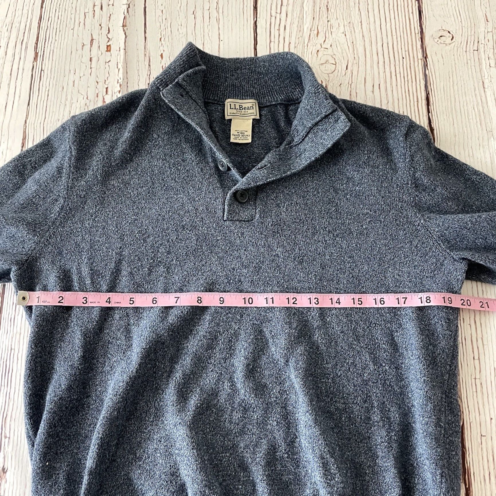 Vintage VINTAGE L.L. Bean Pullover Sweater Mens M Blue 100% Cotton Henley Shirt Size US M / EU 48-50 / 2 - 4 Thumbnail