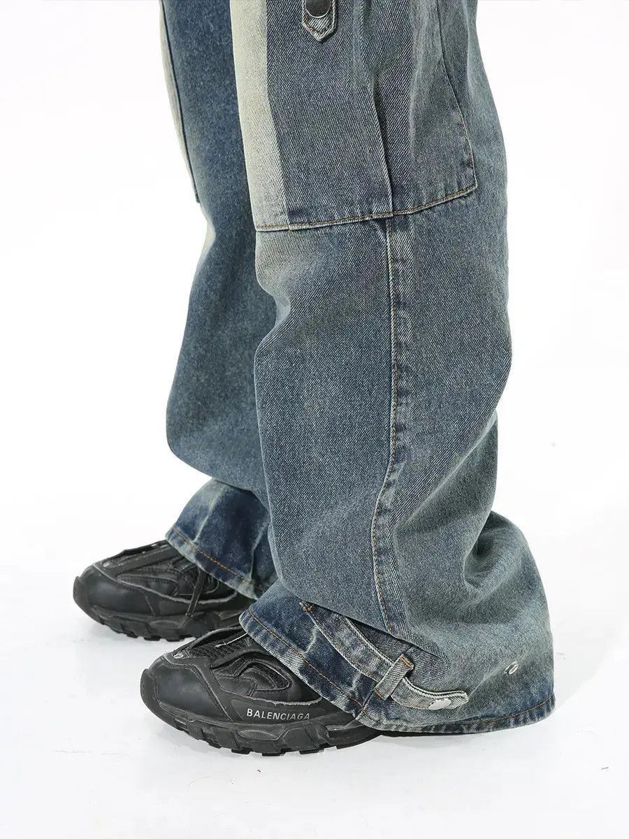 Japanese Brand Retro loose pocket straight leg jeans Size US 32 / EU 48 - 4 Thumbnail