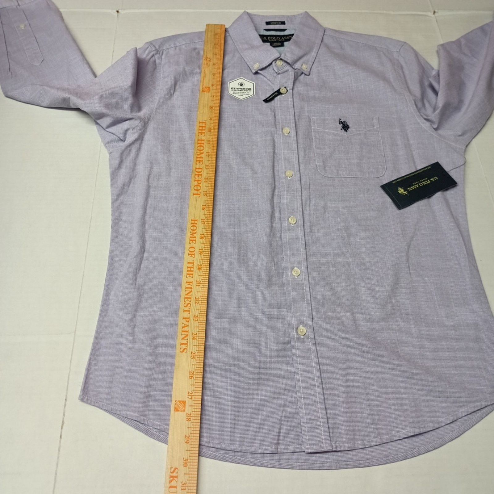 U.S. Polo Assn. U.S. Polo Assn. Button Woven Shirt Men's M Violet Checkered Size US M / EU 48-50 / 2 - 7 Thumbnail