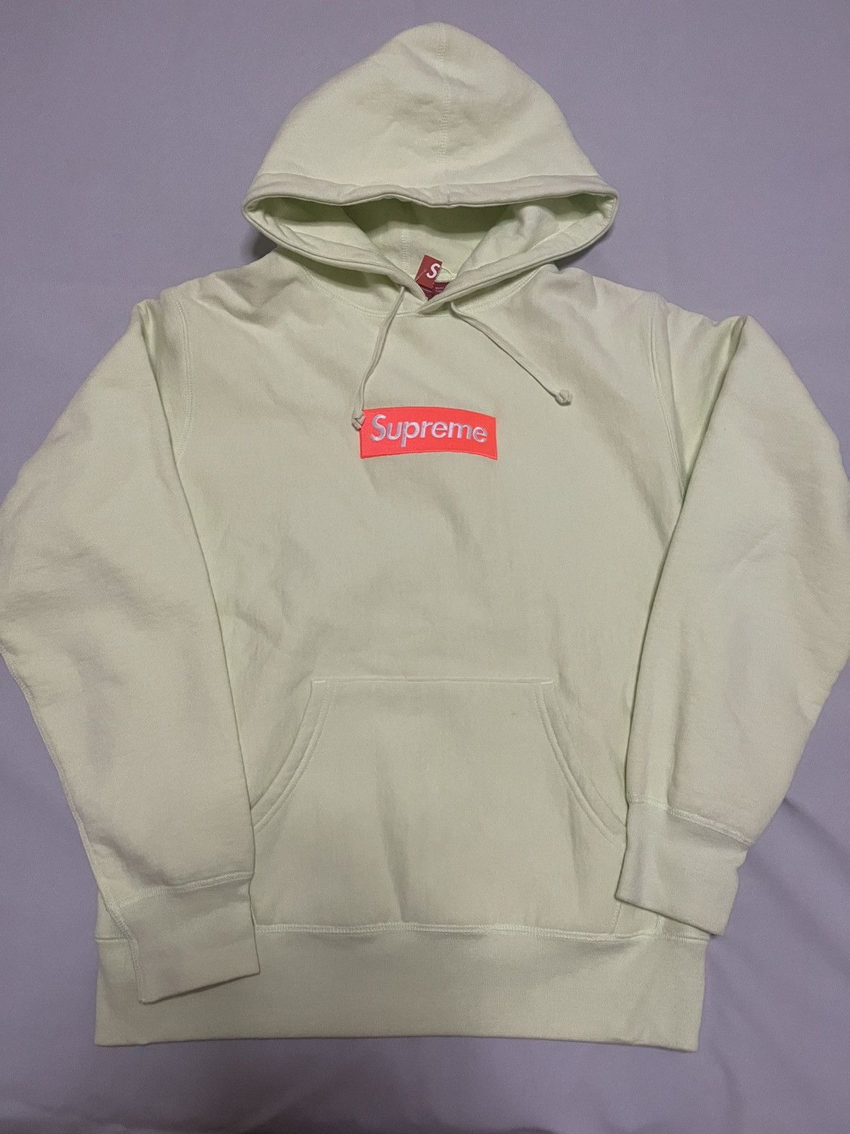 Supreme Supreme fw17 pale lime box logo hoodie hooded | Grailed