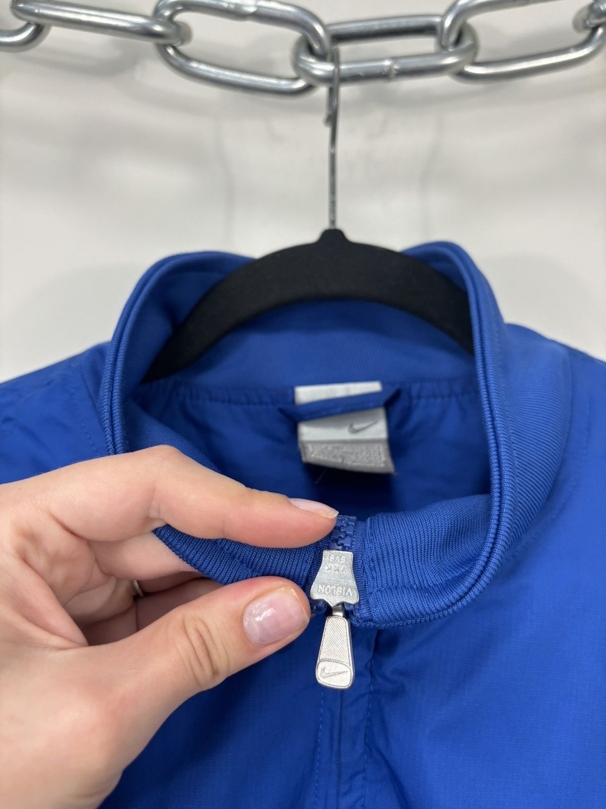 Nike Vintage Nike Y2K Blue Retro Hype Full Zip Track Jacket Size US L / EU 52-54 / 3 - 8 Thumbnail