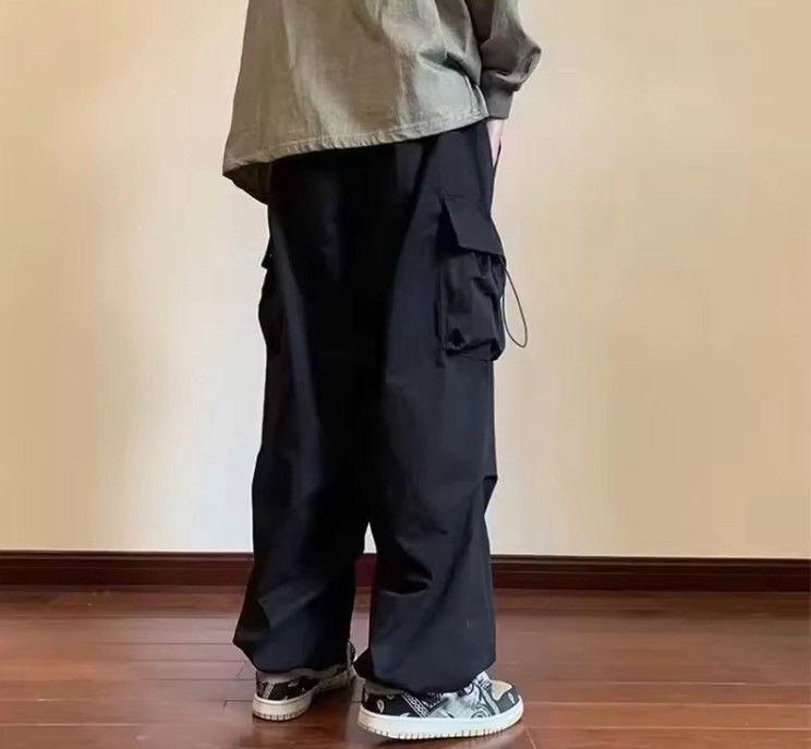 Japanese Brand Kurumi x Katou Black Color Elastik Jogger Cargo Pant Size US 33 - 2 Thumbnail
