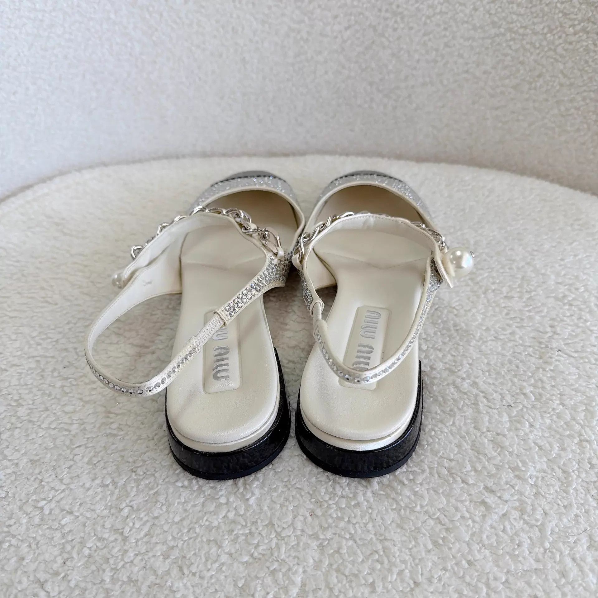 Miu Miu MIU MIU Crystal-Embellished Mary Jane Shoes 36.5 Size US 6 / IT 36 - 3 Thumbnail