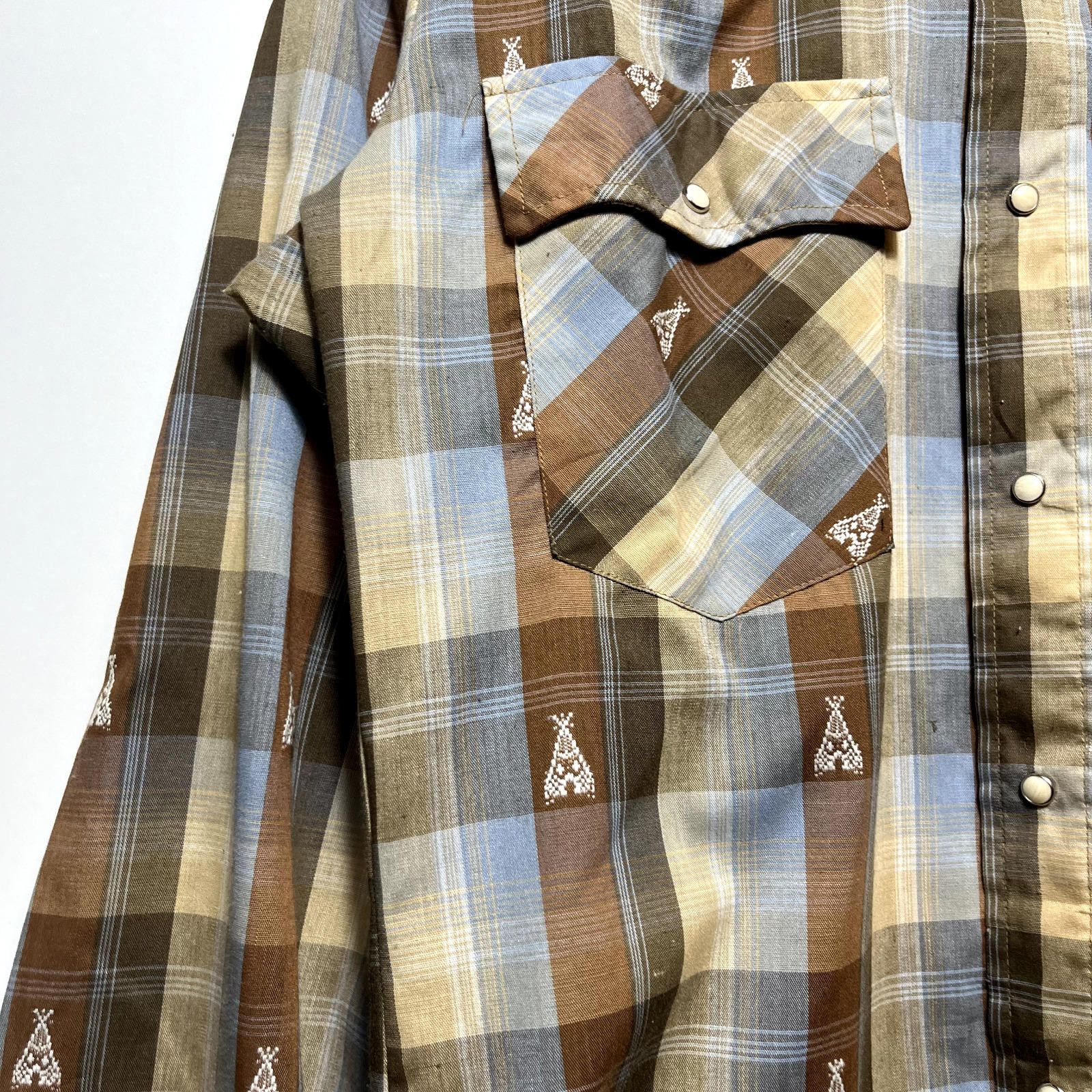 Levi's × Vintage Vintage 70s Levi's Pearl Snap Western Shirt Size L Size US L / EU 52-54 / 3 - 4 Thumbnail