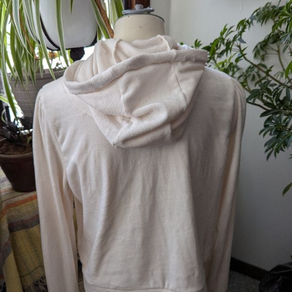 Magaschoni Nwot Womens Magaschoni Crm Velour Knit Zip Hoodie Sz Med Size M / US 6-8 / IT 42-44 - 2 Thumbnail