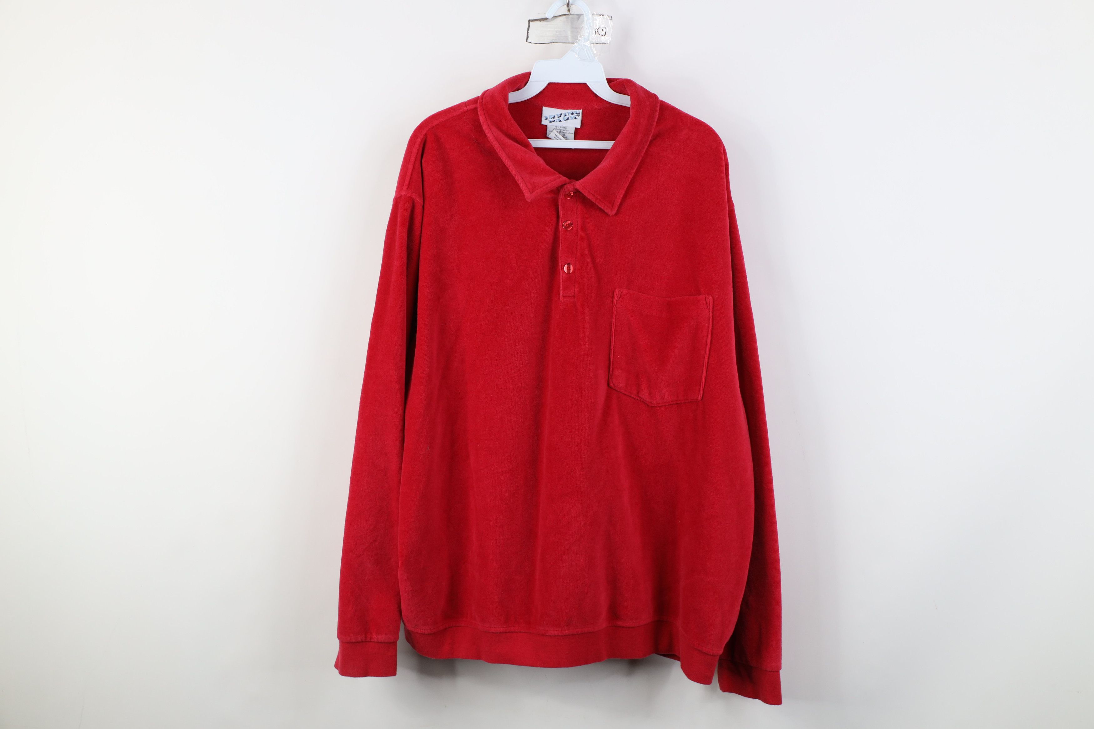 Vintage Vintage 90s Streetwear Collared Long Sleeve Rugby Polo Size US XL / EU 56 / 4 - 1 Thumbnail