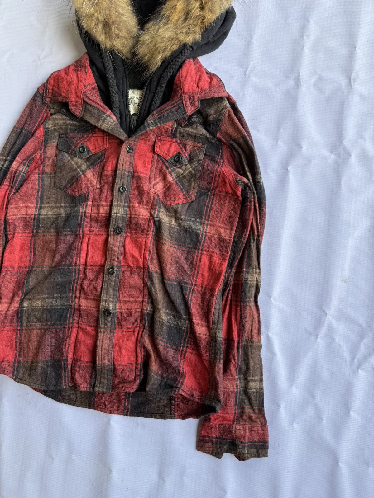 Hysteric Glamour Double layer fur hoodie flannel shirt ifsixwasnine lgb Size US M / EU 48-50 / 2 - 5 Thumbnail