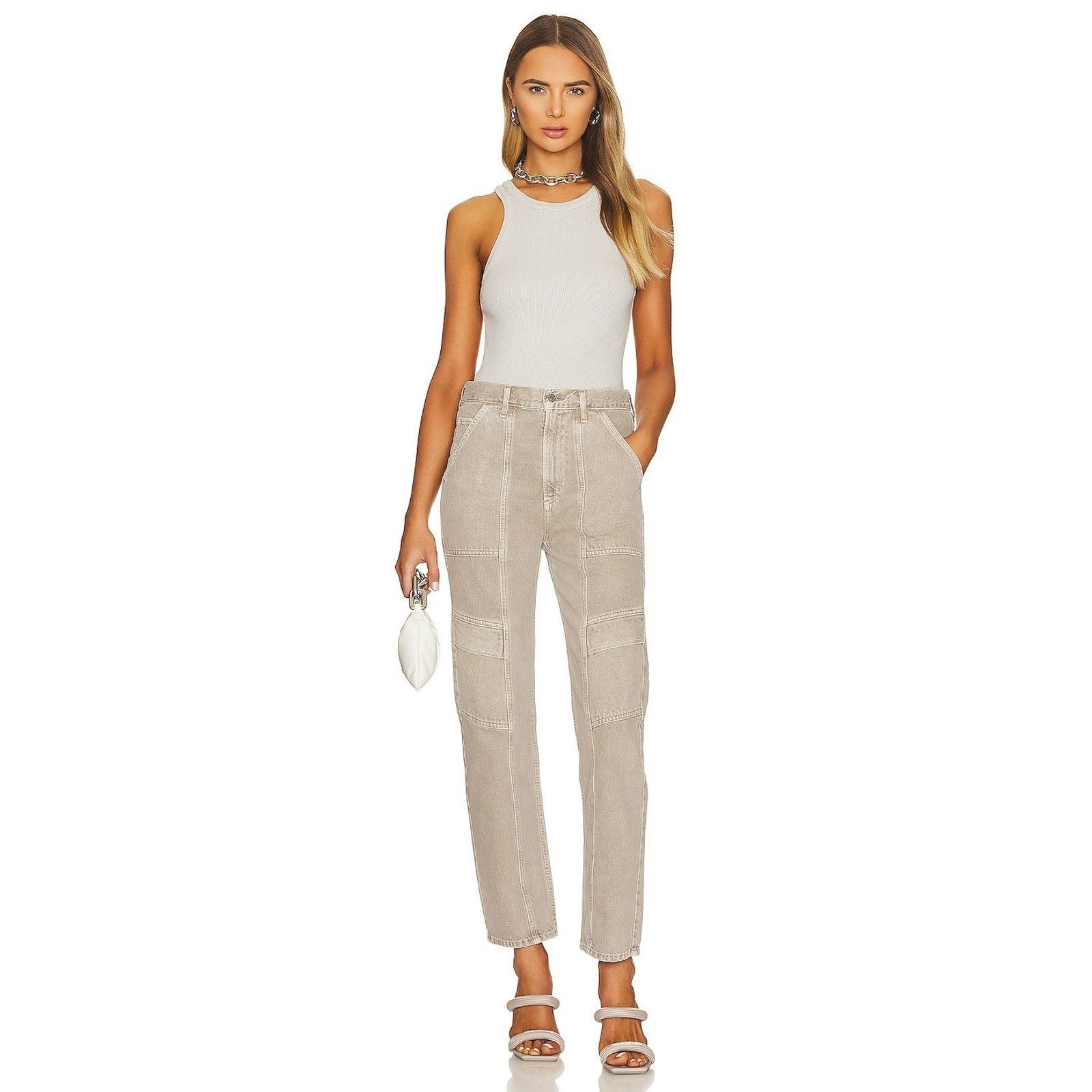 Agolde Agolde Cooper Cargo Womens Jeans In Drab Wash Size 24 Size 24" / US 00 / IT 34 - 1 Thumbnail