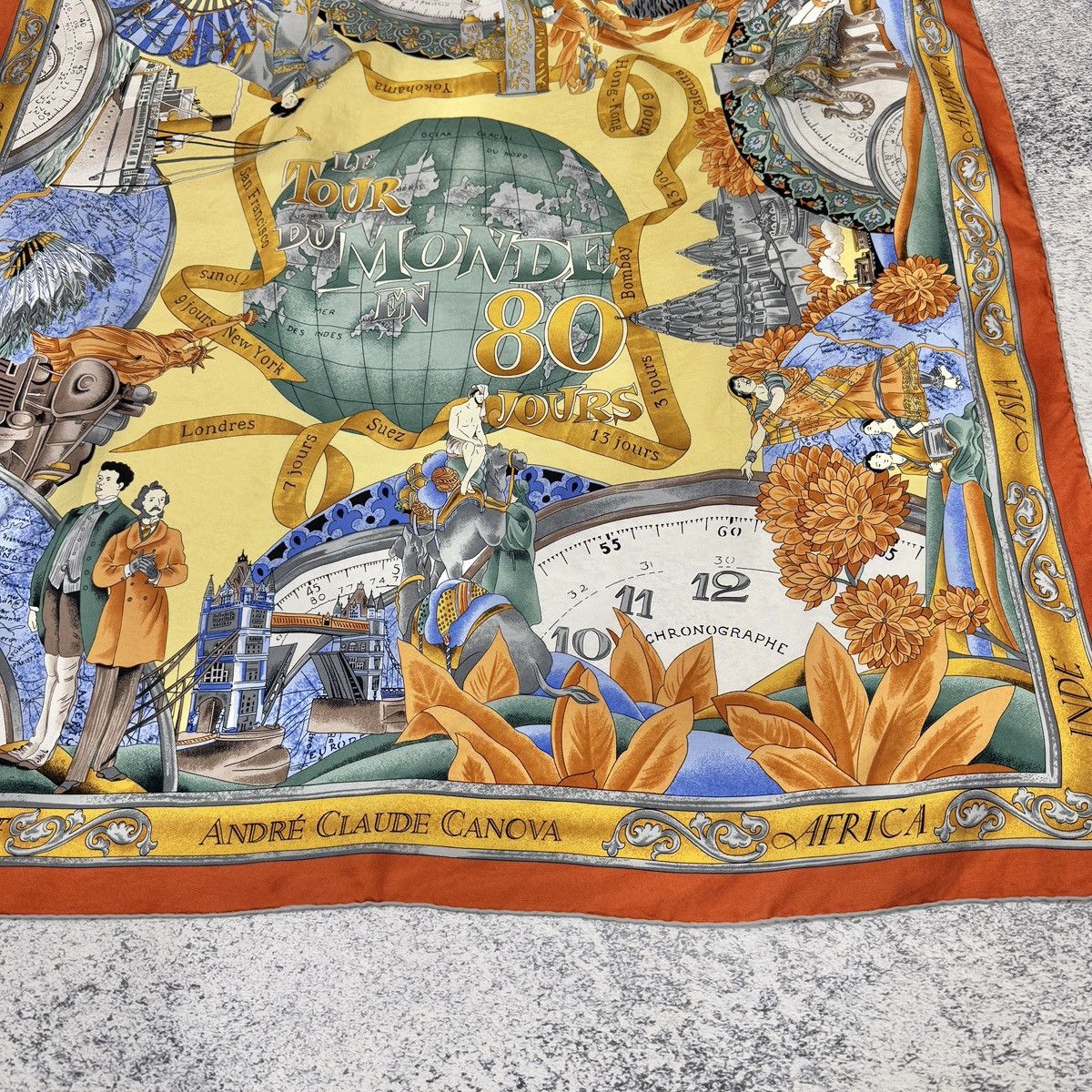 Vintage Vintage Andre Claude Canova France Silk Scarf Size ONE SIZE - 3 Thumbnail
