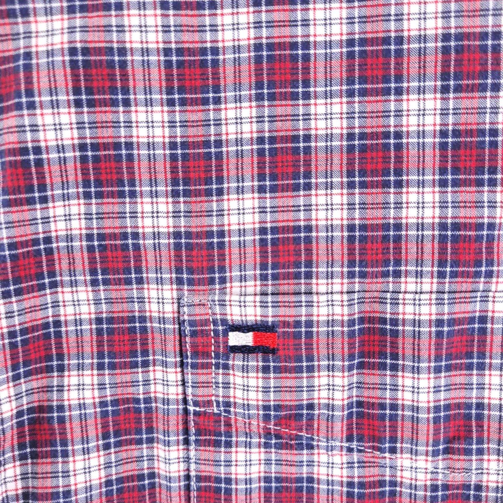 Tommy Hilfiger Tommy Hilfiger Shirt Mens Large Check Red Long Sleeve Button Casual Cotton Size US L / EU 52-54 / 3 - 3 Thumbnail