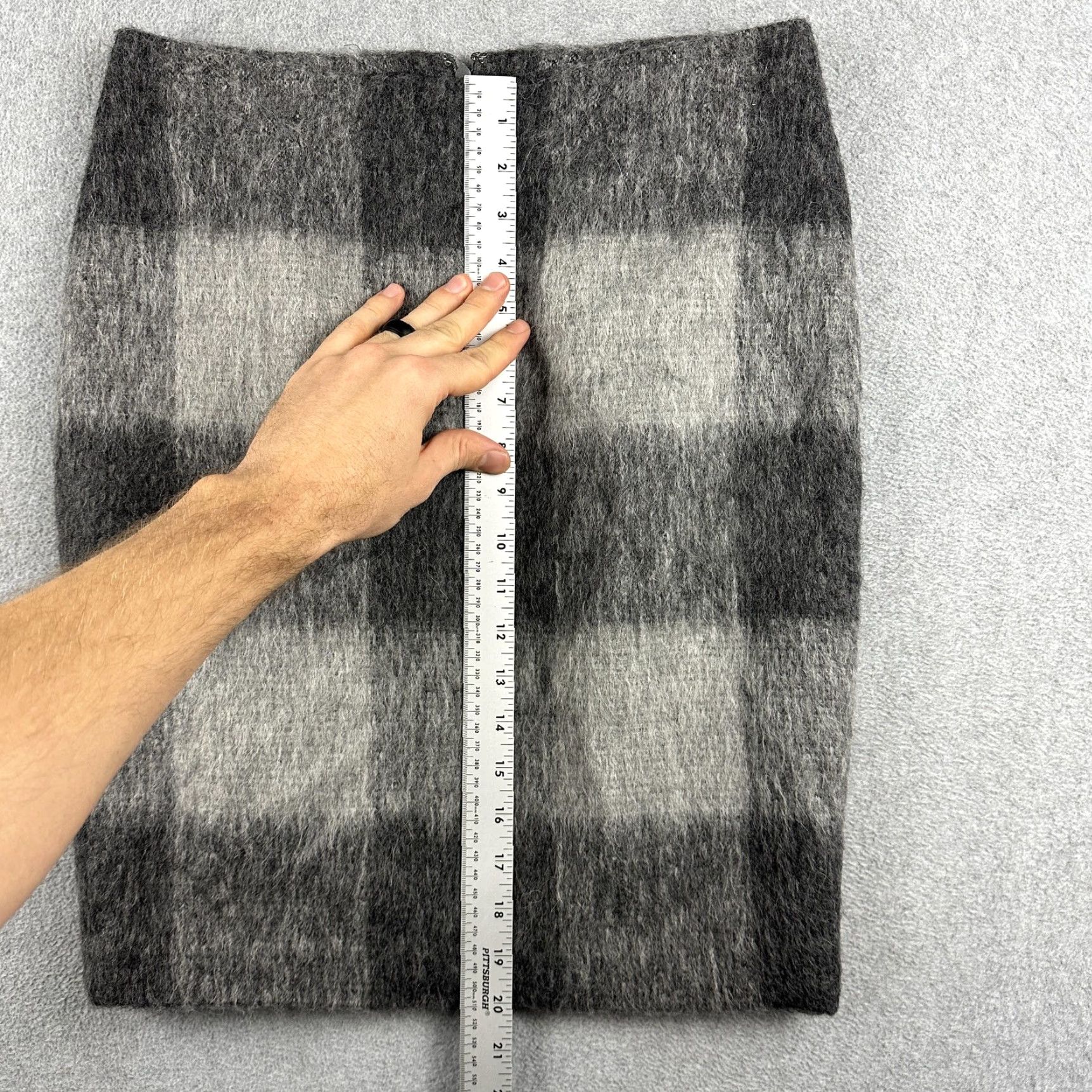 Talbots Talbots Skirt Womens 4 Gray Plaid Wool Alpaca Blend Pencil Lined Career Office Size 27" / US 4 / IT 40 - 5 Thumbnail