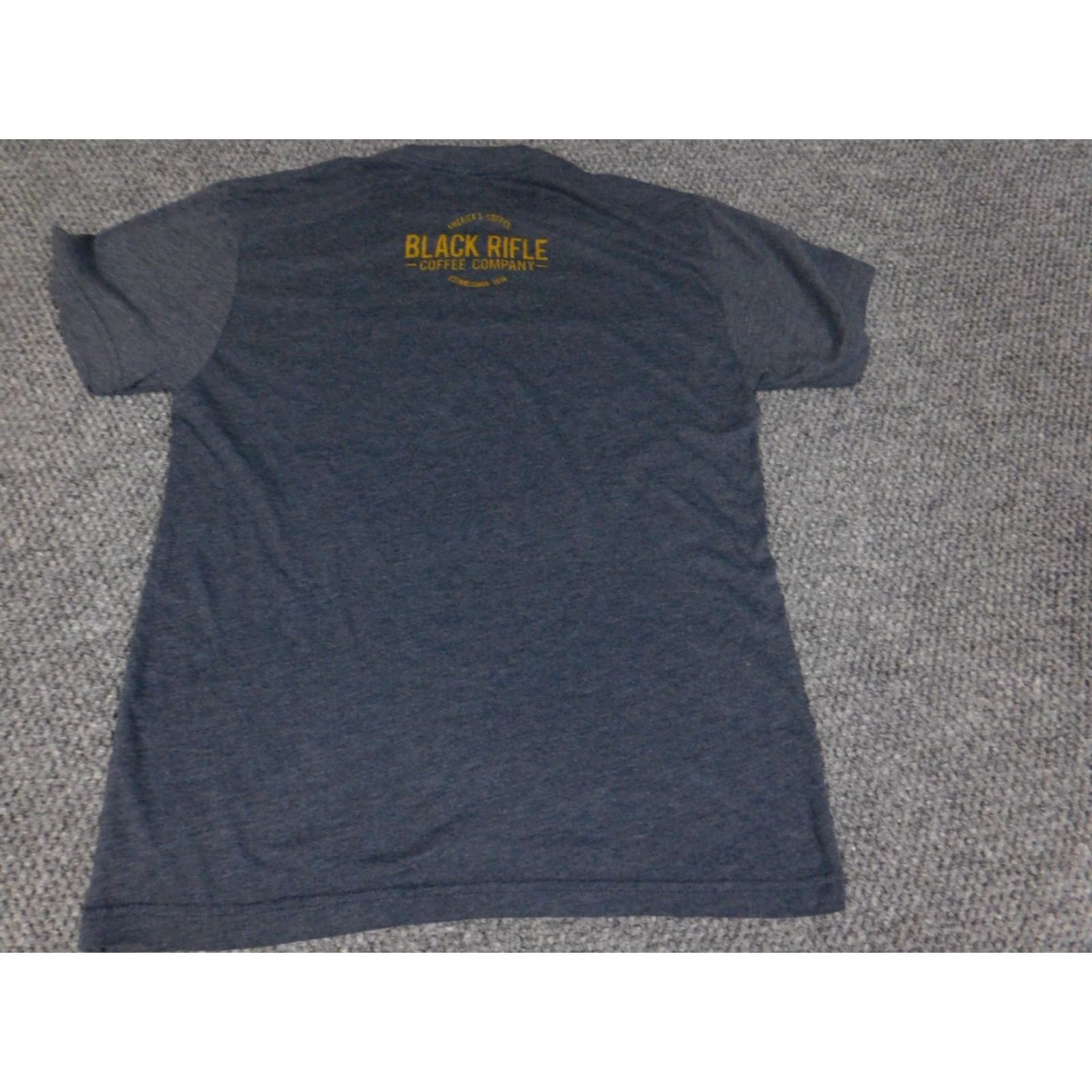 Vintage Black Rifle Shirt Small Blue Graphic Short Sleeve Crew Neck Cotton Knit Logo 90s Mens T-Shirt Size US S / EU 44-46 / 1 - 7 Thumbnail