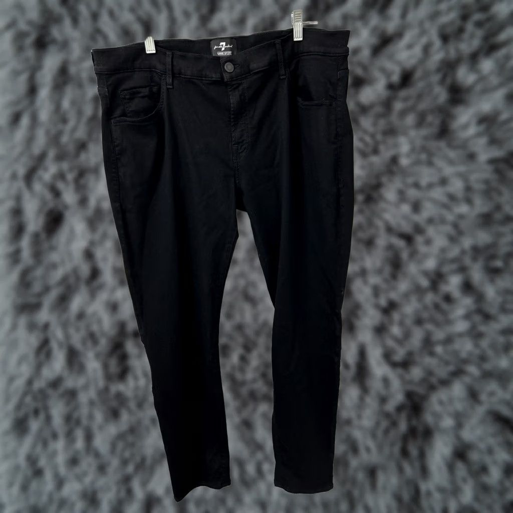 7 For All Mankind 7 For All Mankind Luxe Sport Jeans Mens 40x31 Black Slim Denim Cotton Blend Modal Elastane 5-Pocket Logo Size US 40 / EU 56 - 1 Thumbnail