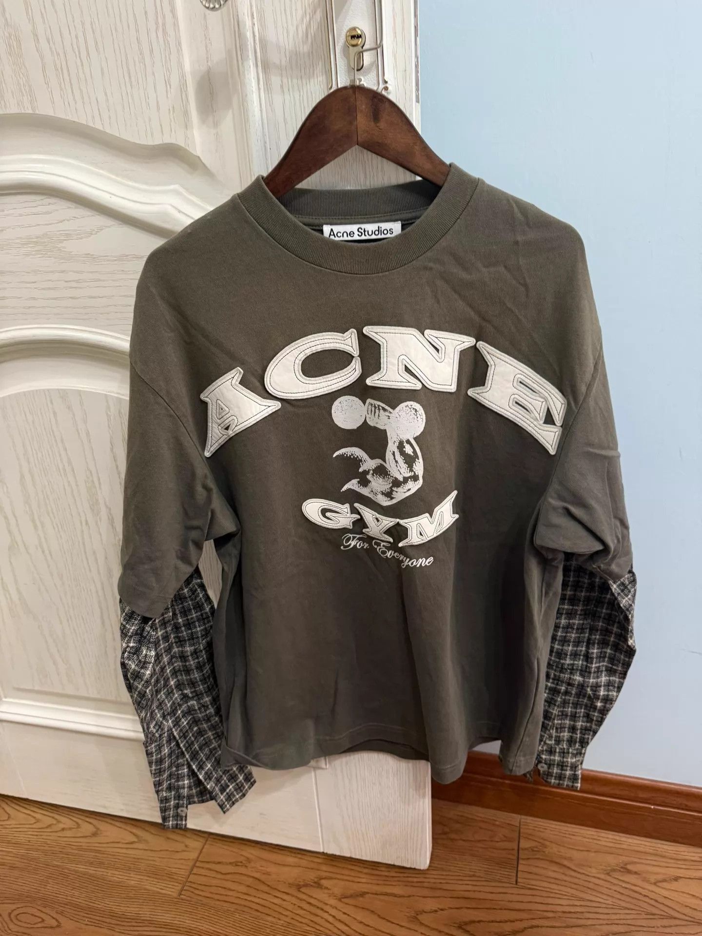 Acne Studios Layered Sleeve Graphic Print Long Sleeve Top Size US XXS / EU 40 - 1 Thumbnail