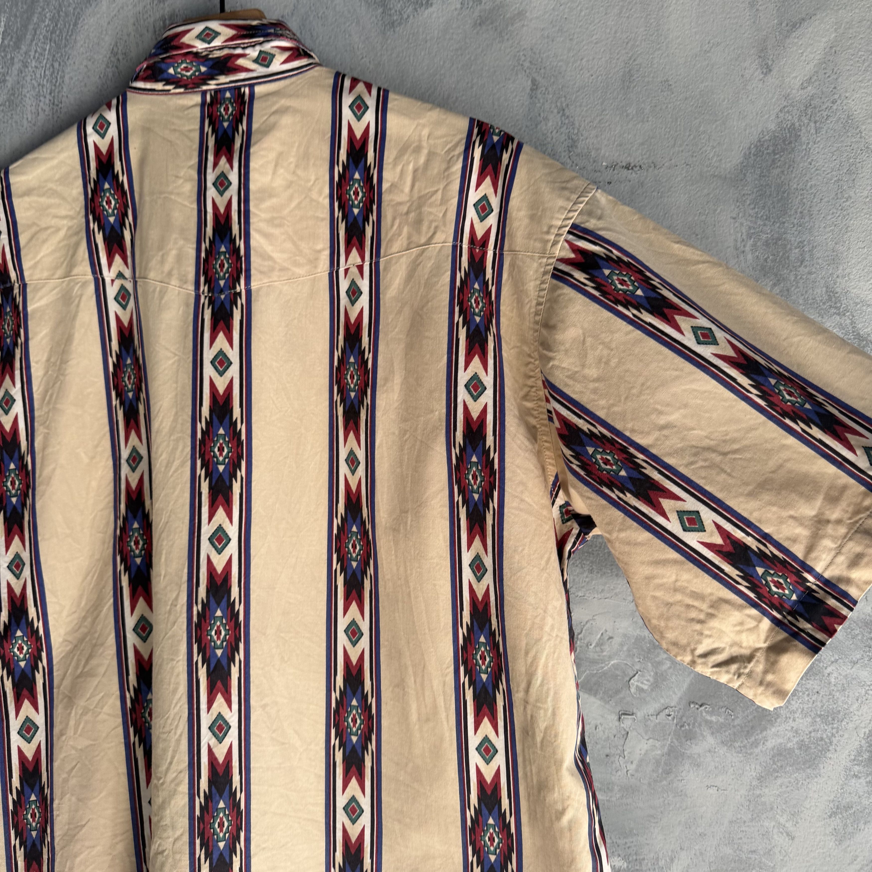 Wrangler Vintage Wrangler Pearl Snap Shirt Mens L Southwest 90s Aztec Size US L / EU 52-54 / 3 - 7 Thumbnail
