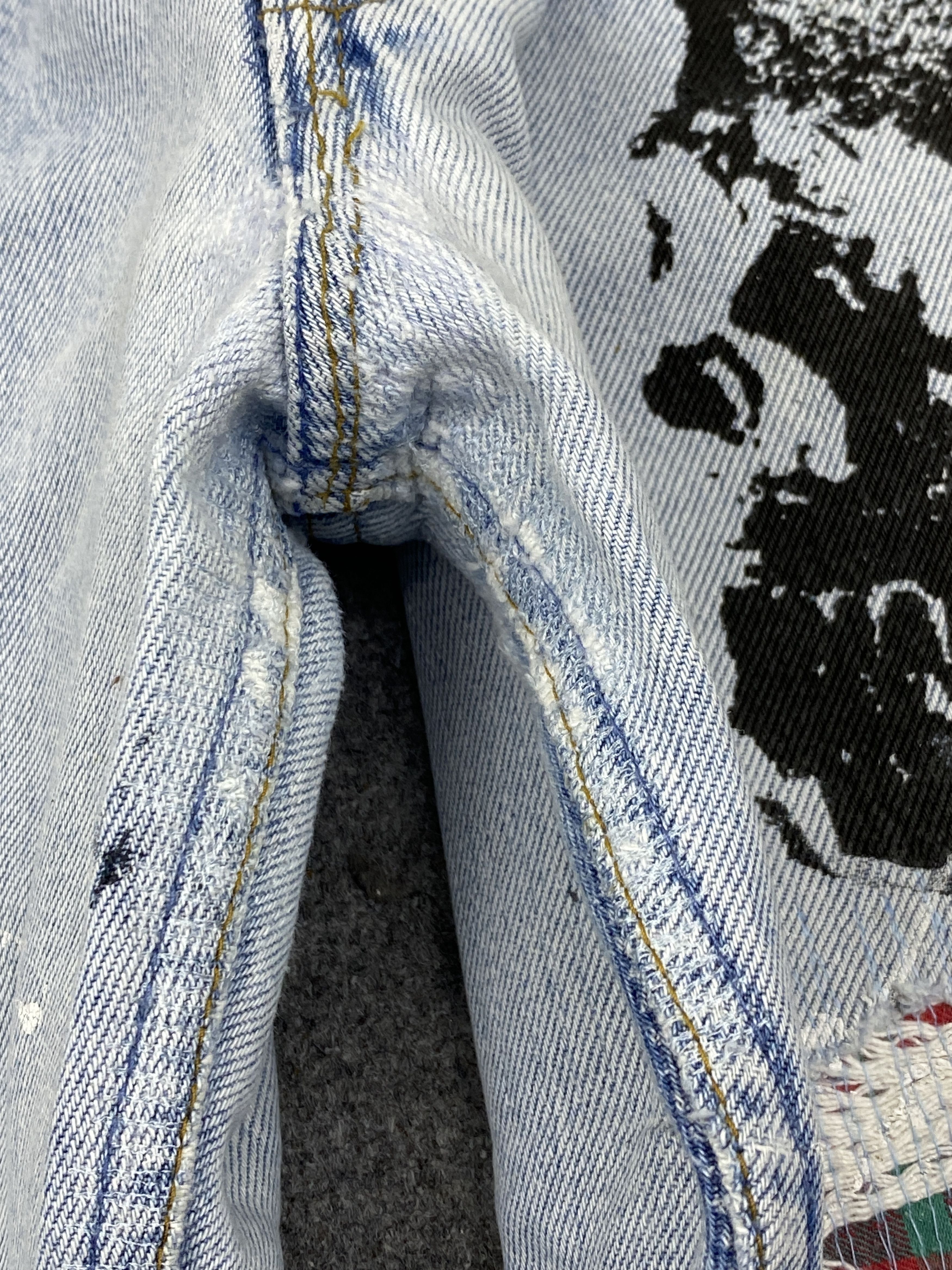 Levi's Vintage 80s Levis 501 Sex Pistols Custom Made Jeans DP2724 Size US 30 / EU 46 - 11 Thumbnail