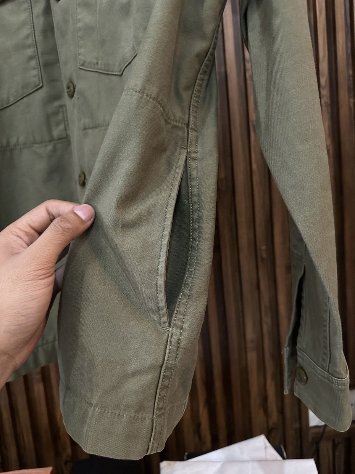 Wtaps WTAPS Buds LS Shirts Cotton Satin 2011 "Olive Drab" size 2 Size US M / EU 48-50 / 2 - 5 Thumbnail