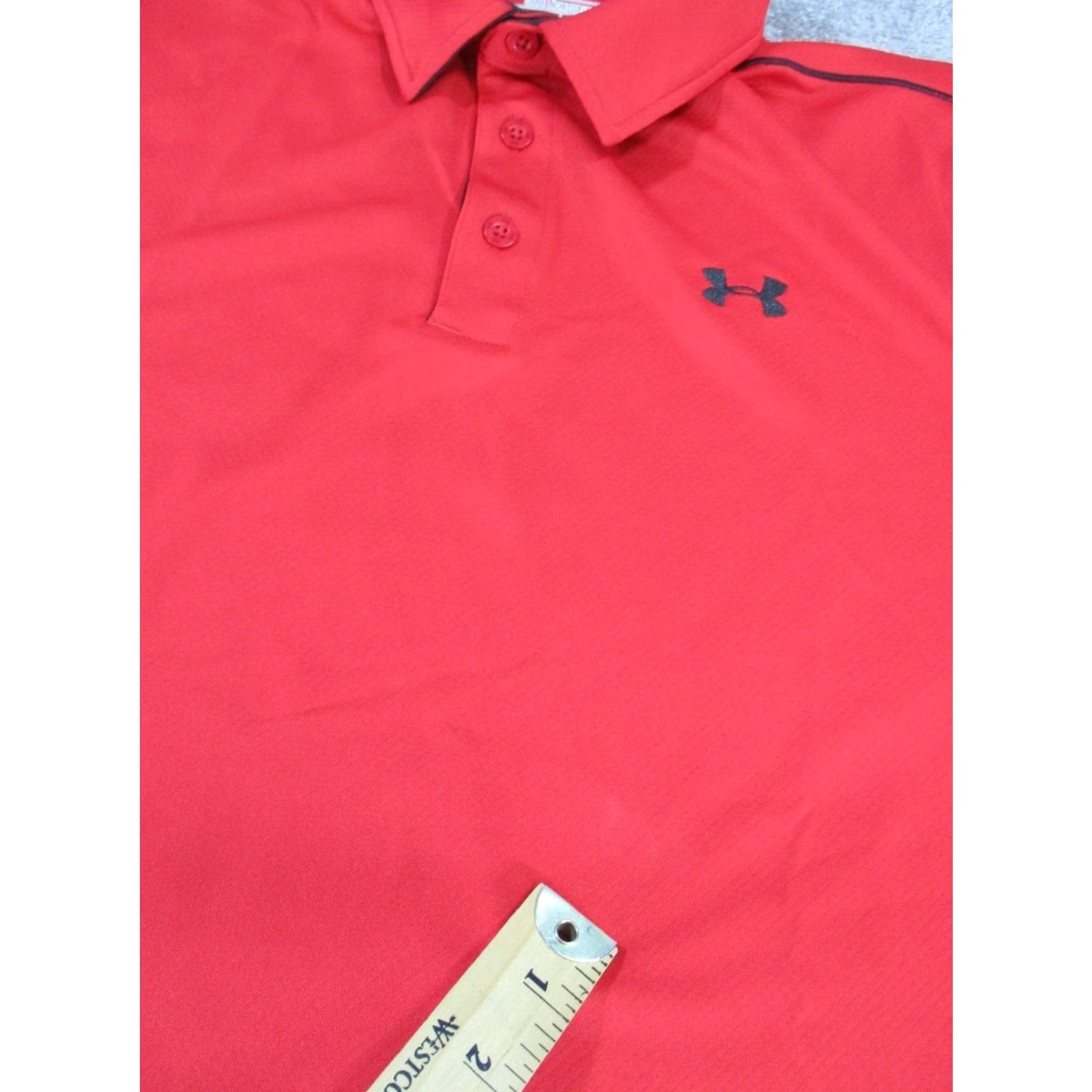 Under Armour Under Armour Polo Shirt Mens Large Red HeatGear Golf Polo Shirt Under Armour HeatGear Mens Large Red Size US L / EU 52-54 / 3 - 6 Thumbnail