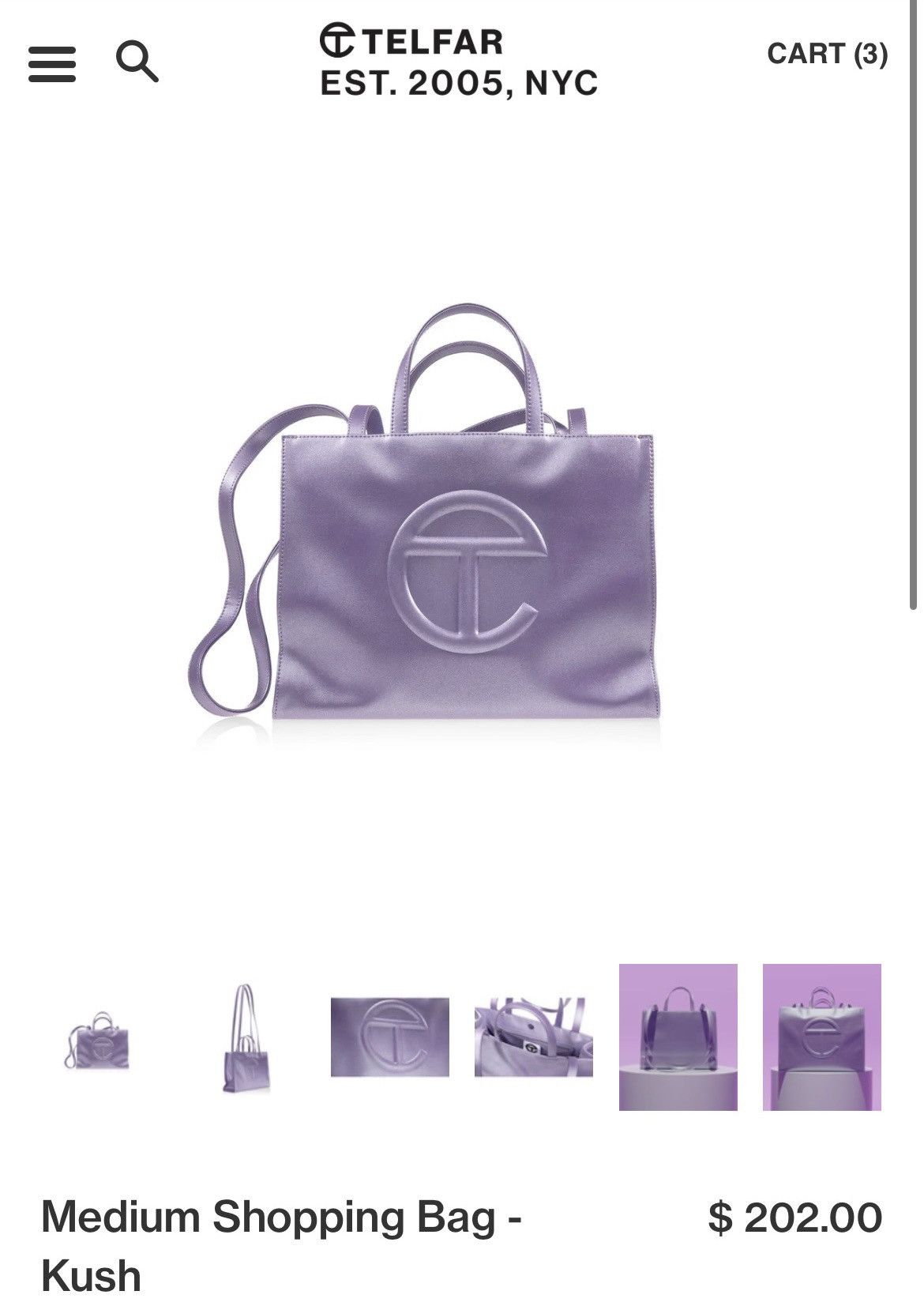 Telfar Telfar Leather Medium Size Bag - “KUSH” Size ONE SIZE - 2 Thumbnail