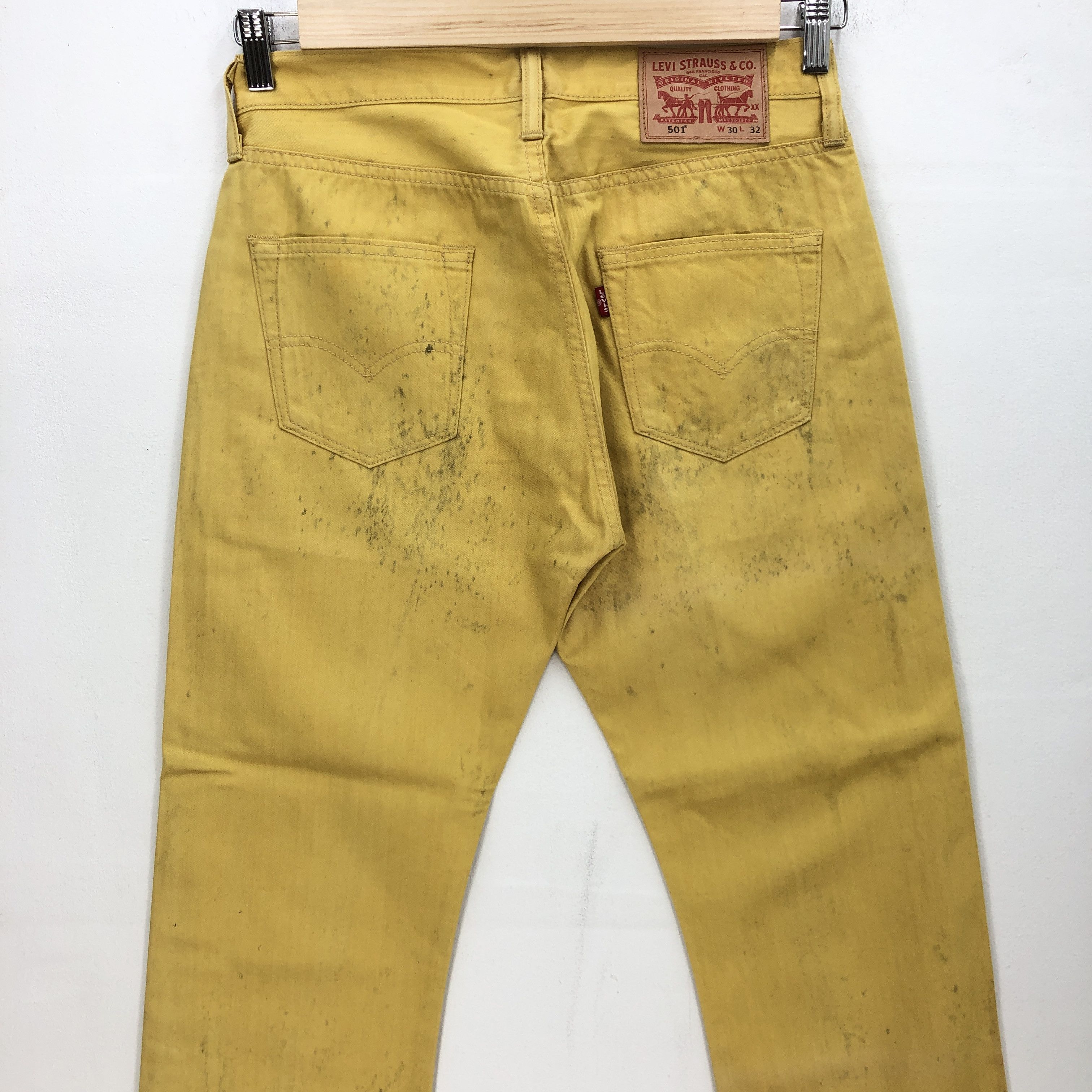 Levi's Vintage Levis 501 Jeans Levi's Denim Yellow Colour Pants Size 30" / US 8 / IT 44 - 4 Thumbnail