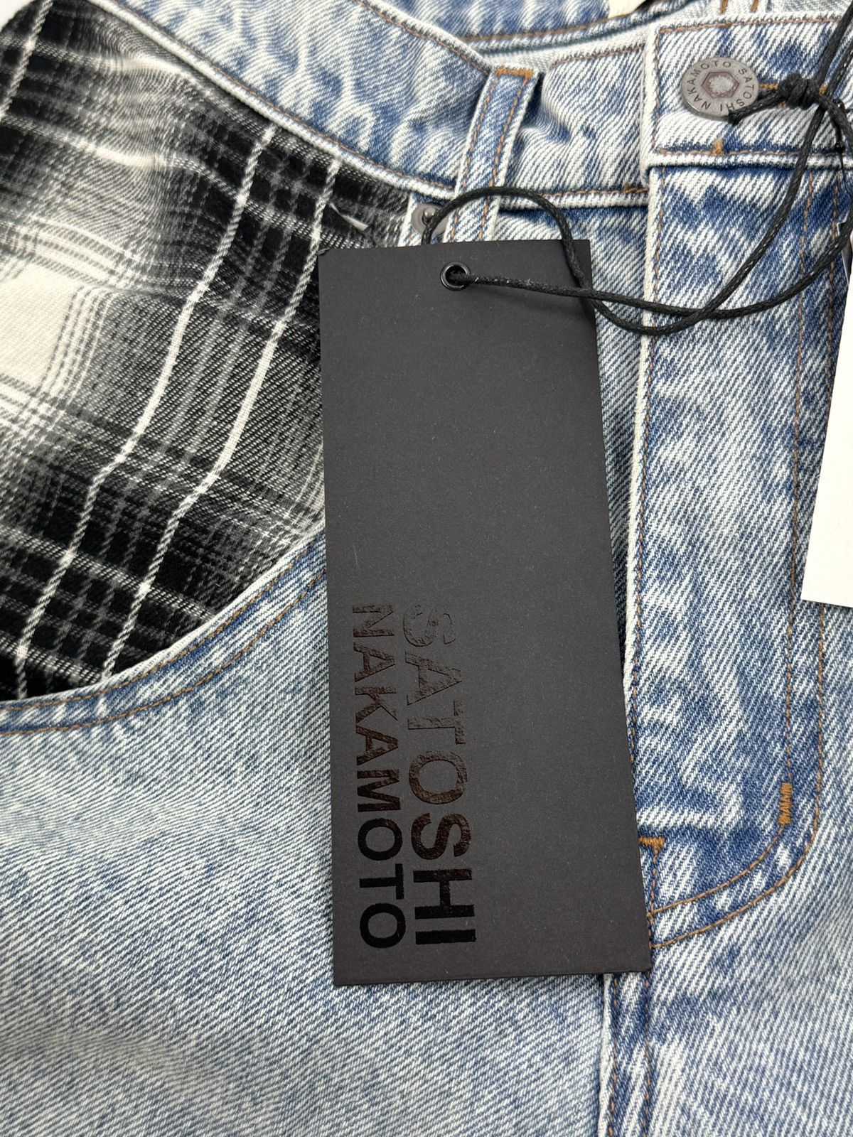 Satoshi Nakamoto Nessa Wide-Leg Printed Embellished Jeans Size US 30 / EU 46 - 8 Thumbnail