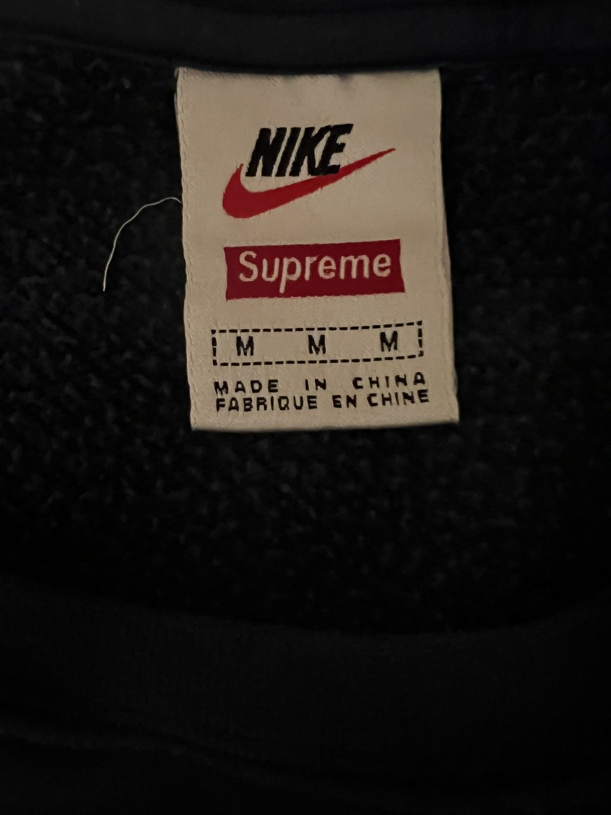 Nike × Supreme Supreme Nike Crewneck Navy M FW18 Size US M / EU 48-50 / 2 - 4 Thumbnail