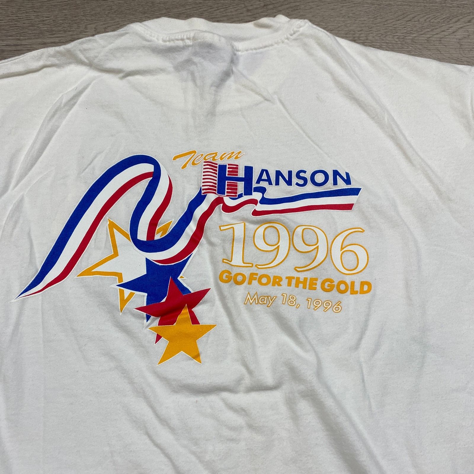 Hanes × Vintage Vintage 90s Team Hanson Go For the Gold T Shirt Men's XL Size US XL / EU 56 / 4 - 3 Thumbnail